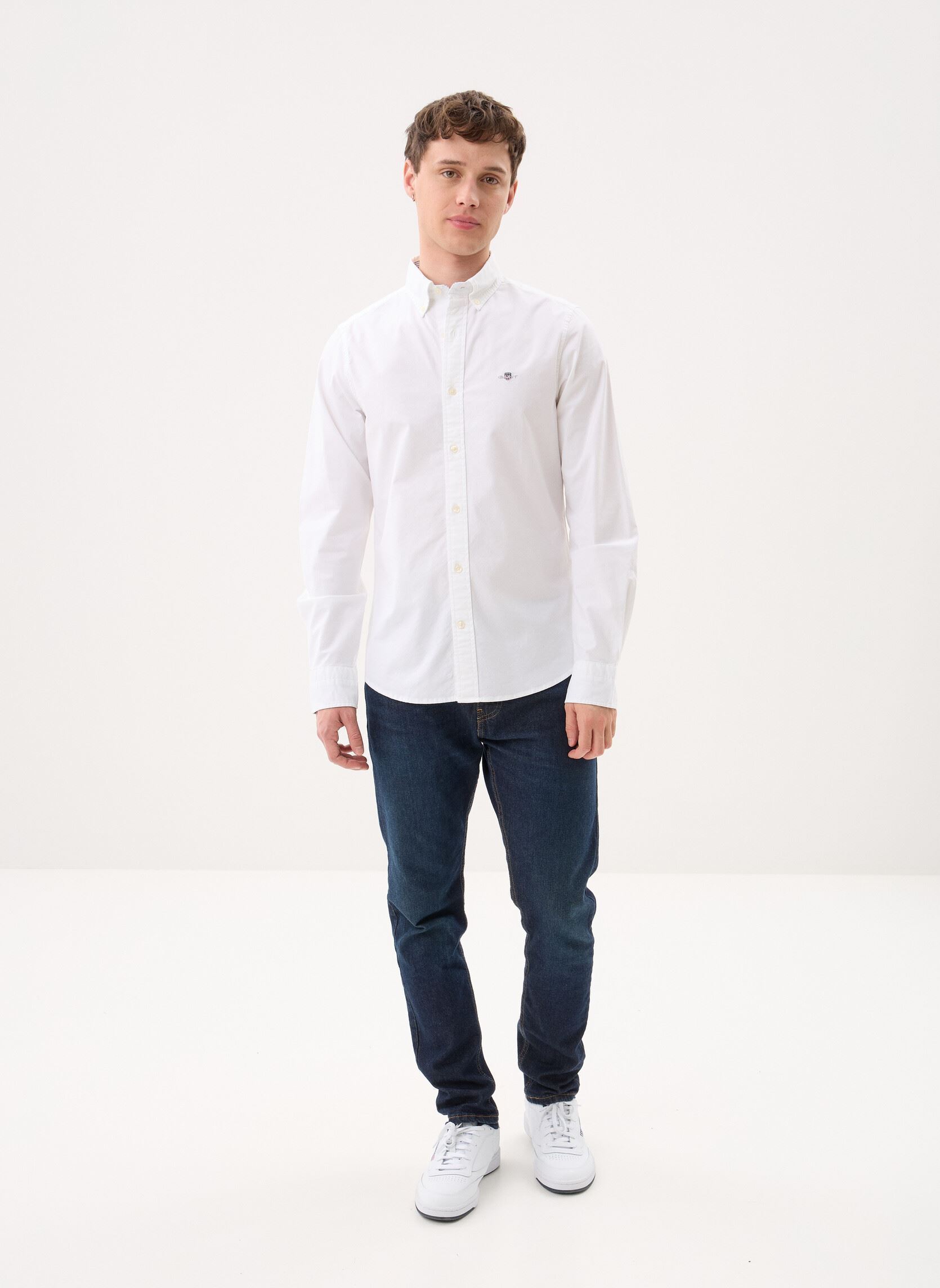 Chemises Slim Stretch Oxford Shirt M homme blanc GANT Chemises Slim Stretch Oxford Shirt M homme blanc BLANC