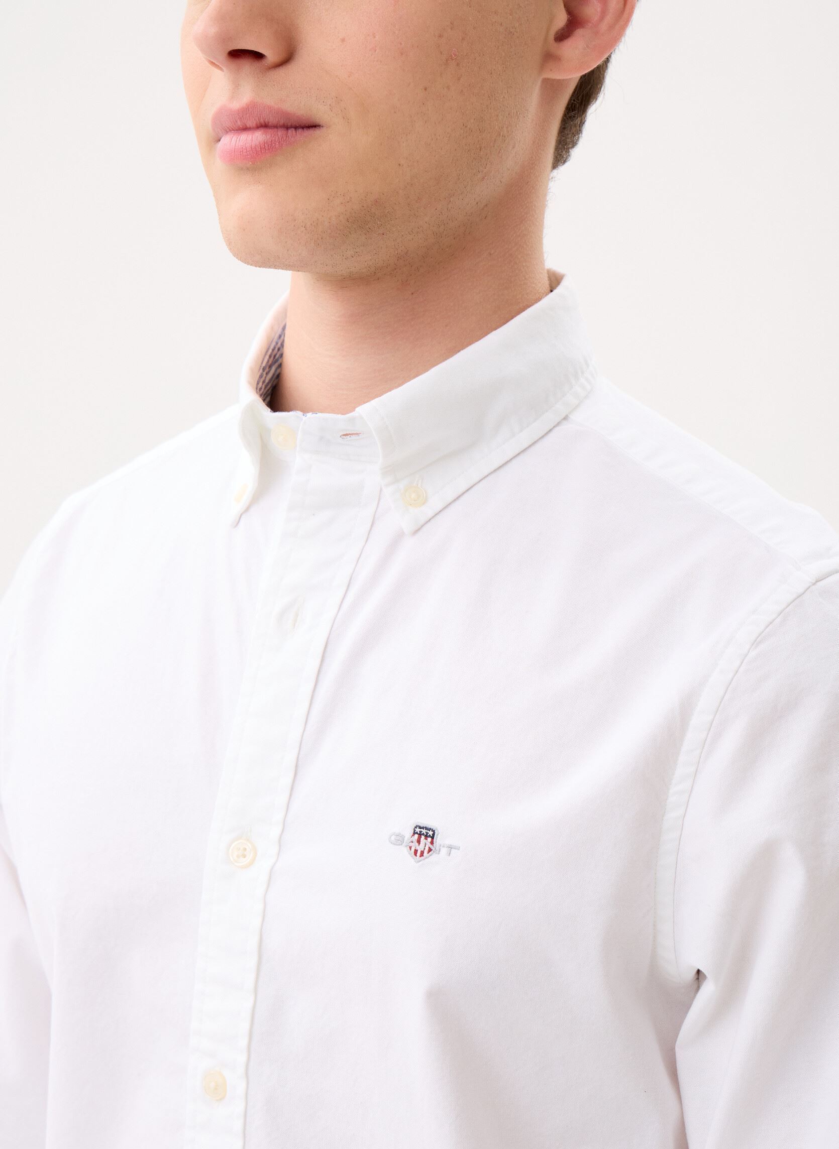 Chemises Slim Stretch Oxford Shirt M homme blanc GANT Chemises Slim Stretch Oxford Shirt M homme blanc BLANC