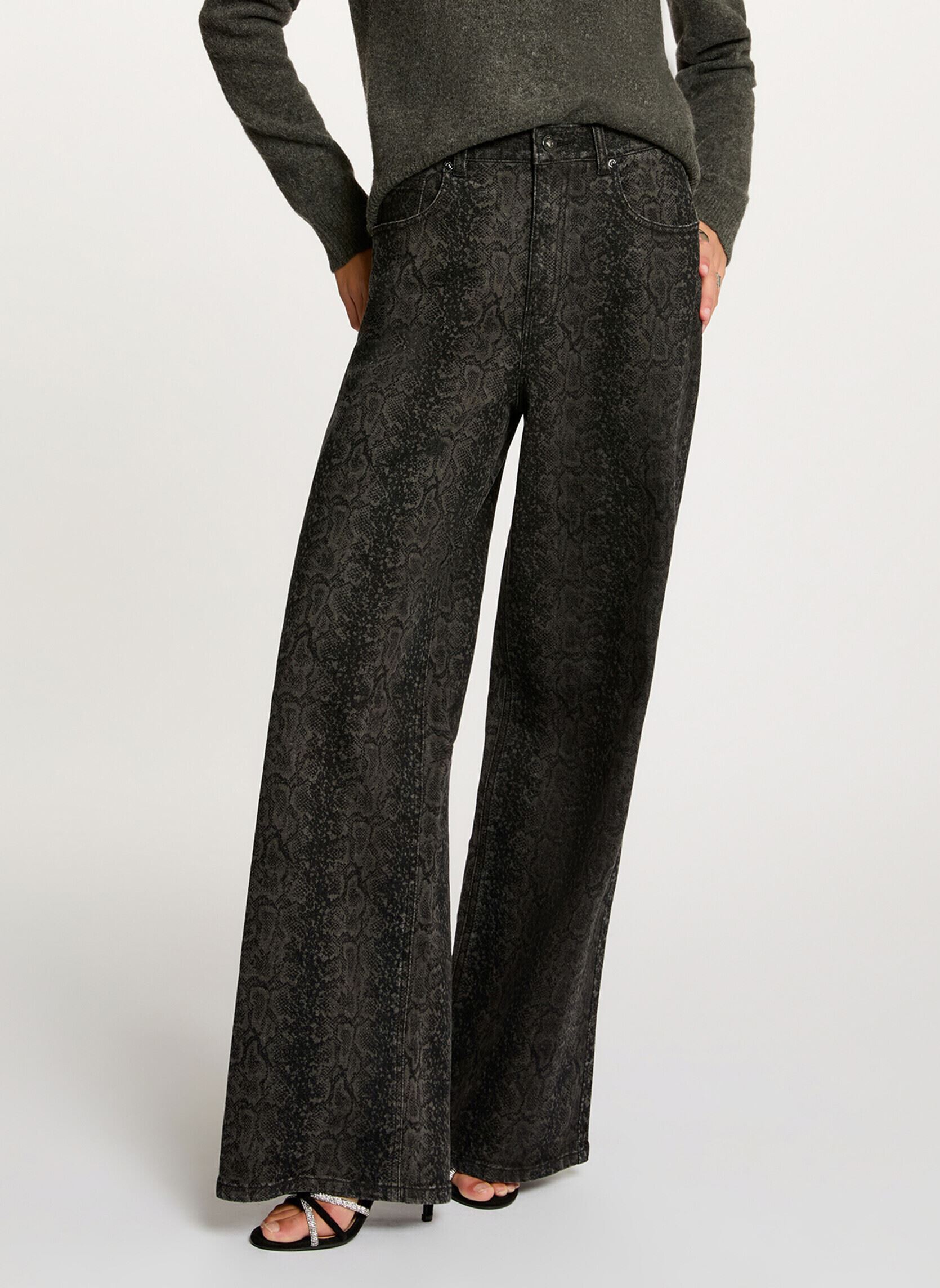 Jean large taille haute femme - vue 5