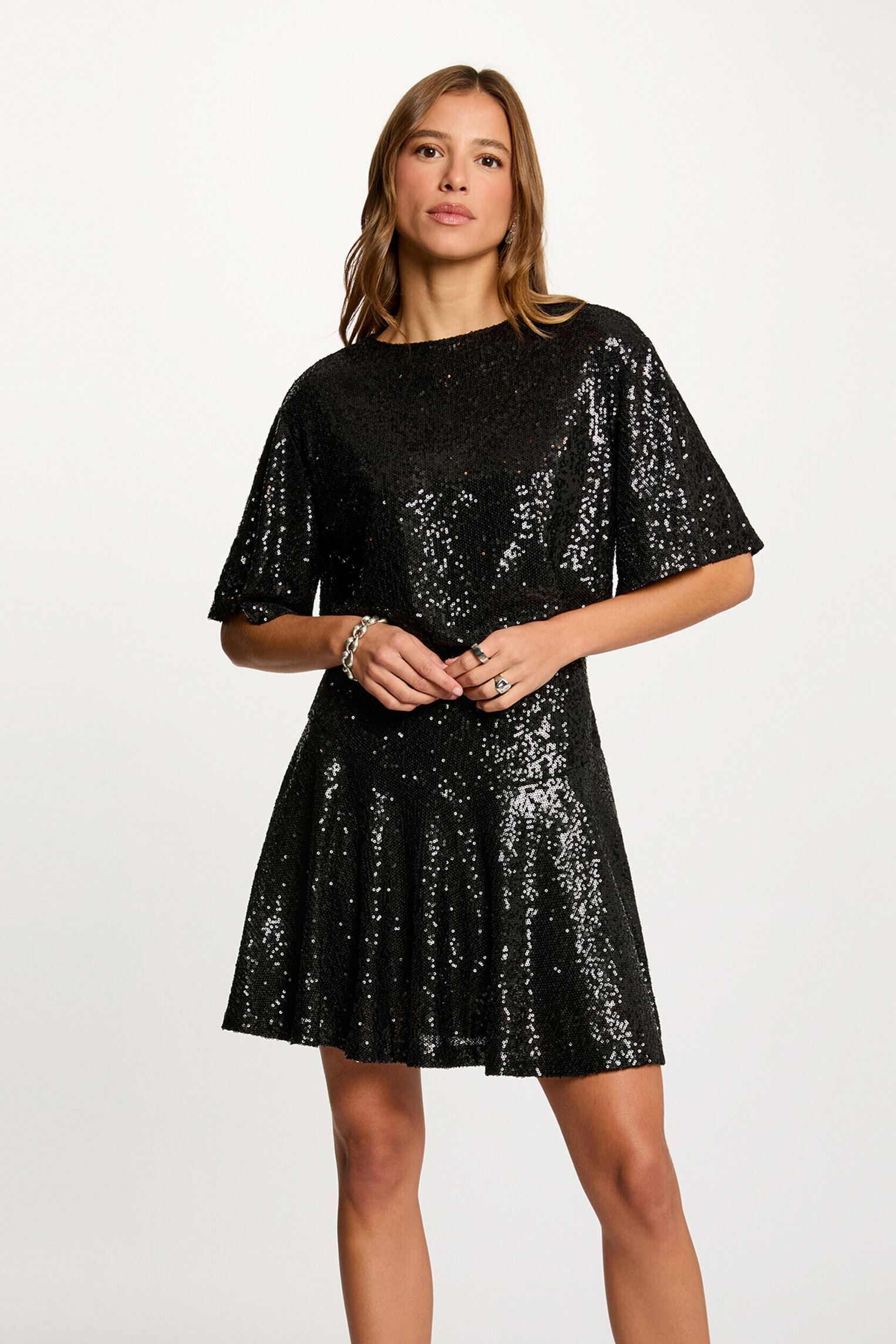 Robe courte sequins femme - vue 2