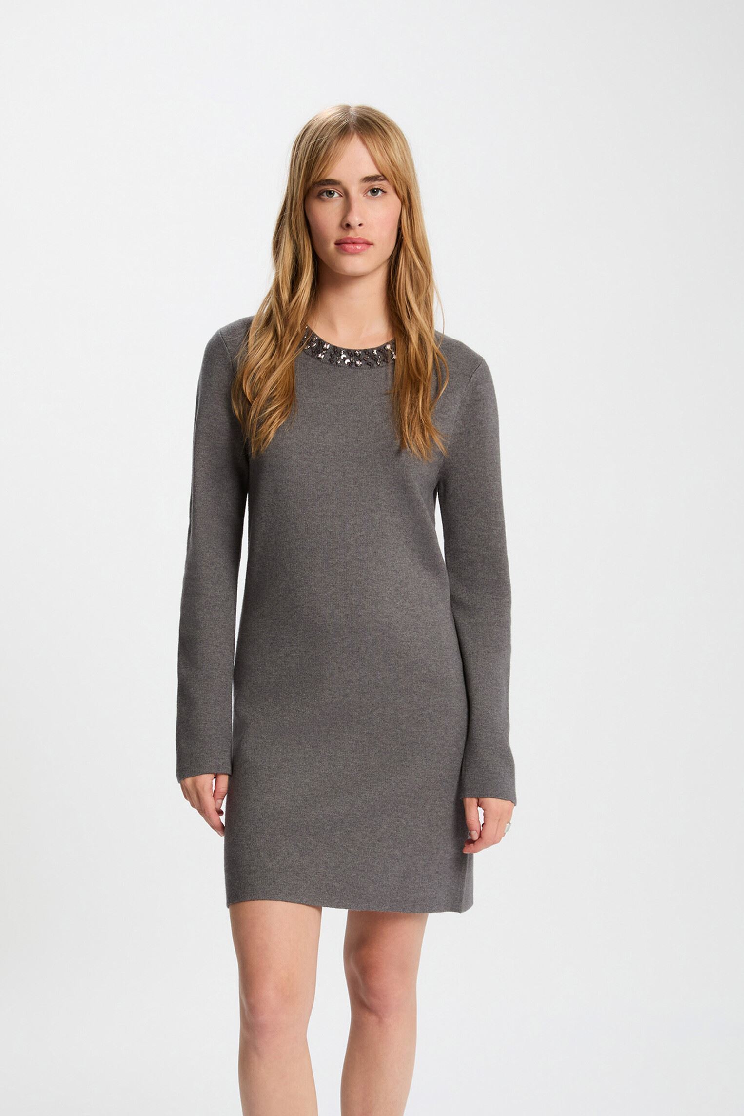 Robe courte col bijou femme - vue 2