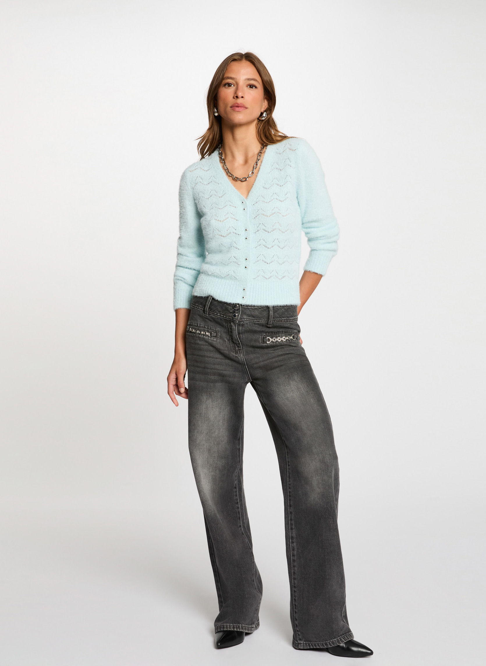 Gilets 252-MLILY femme bleu Morgan Gilets 252-MLILY femme bleu Bleu ciel