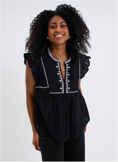 LIBERTO Tee-shirts Chemisier, tunique - MIS3_COASIS femme noir