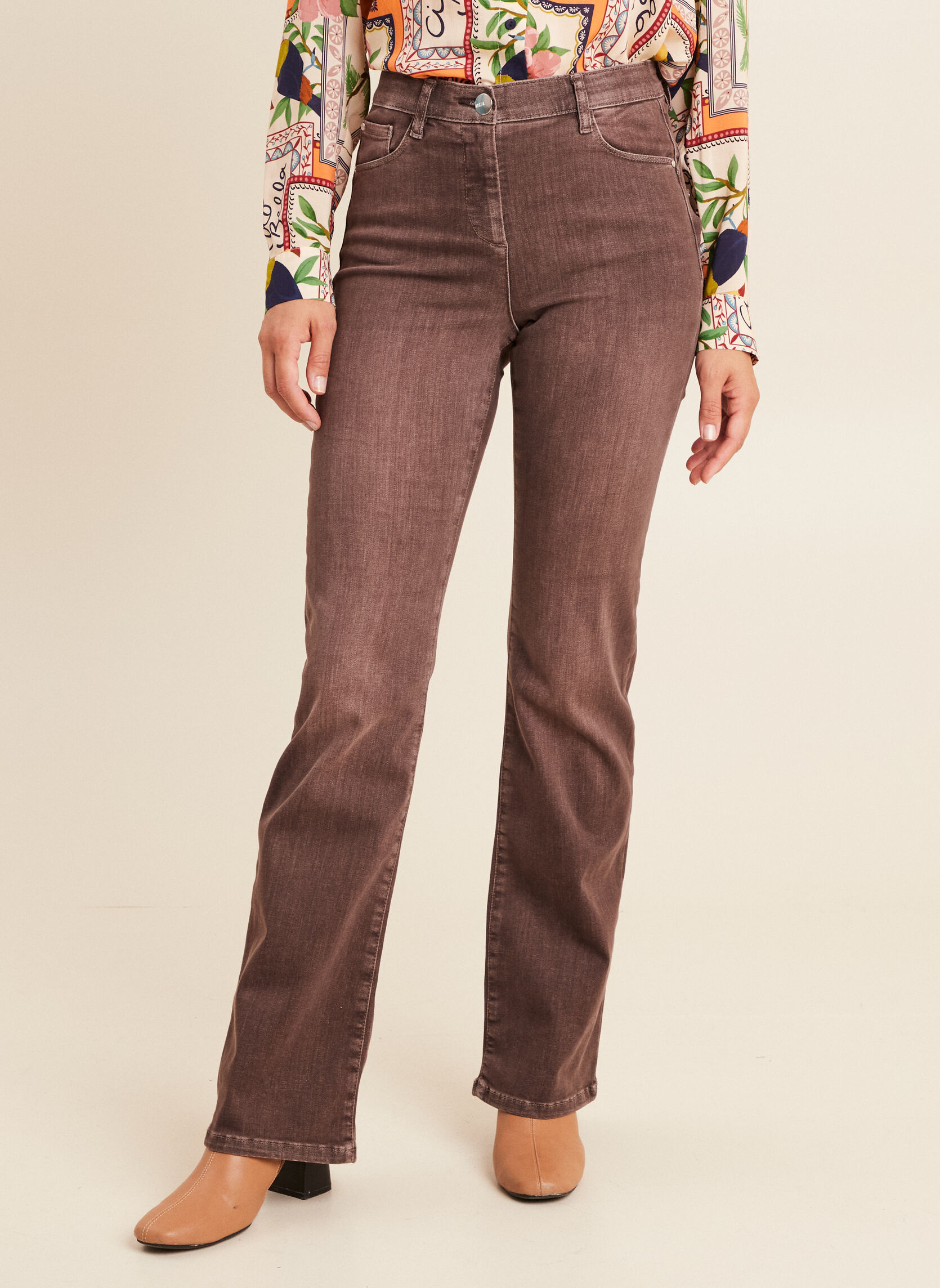 Jeans droit PESIZECUT femme marron Bréal Jeans droit PESIZECUT femme marron Marron clair