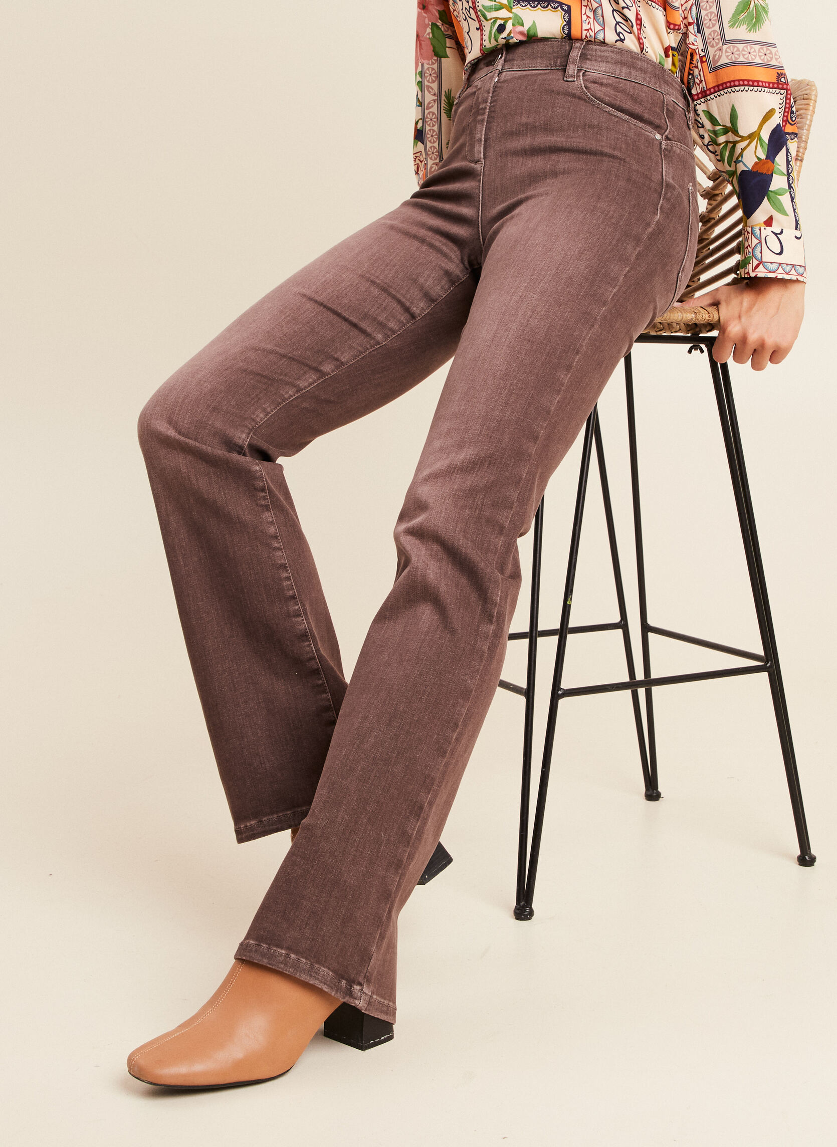 Jeans droit PESIZECUT femme marron Bréal Jeans droit PESIZECUT femme marron Marron clair