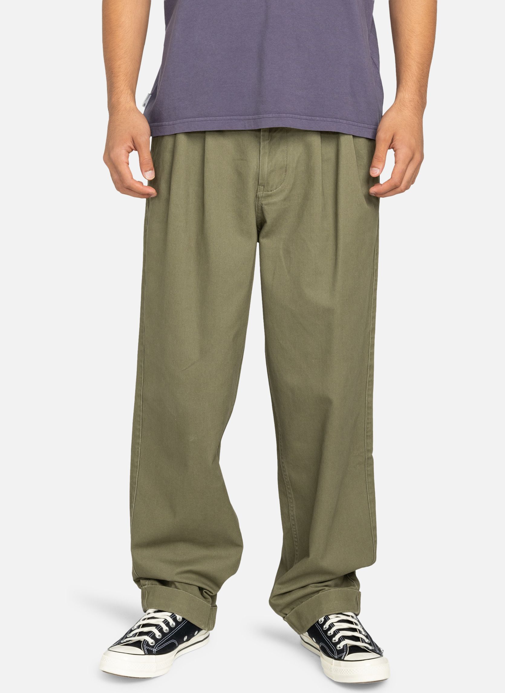 Element Pantalons droits Big Pleated homme vert | Sarenza France