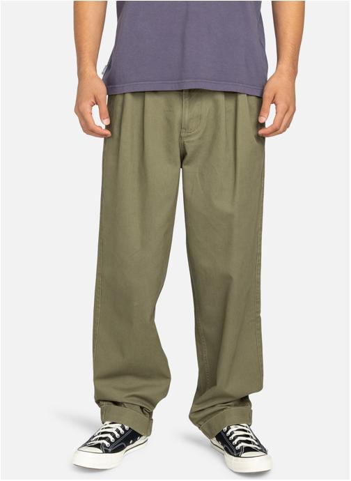 Element Pantalons droits Big Pleated homme vert
