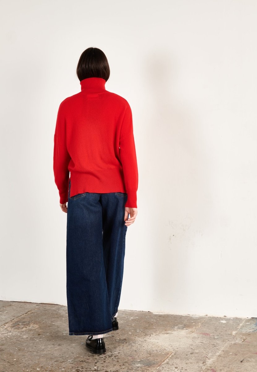 Pull Col V En Cachemire 100% Rouge Charter Club - Taille M Femme - Occasion Excellent état