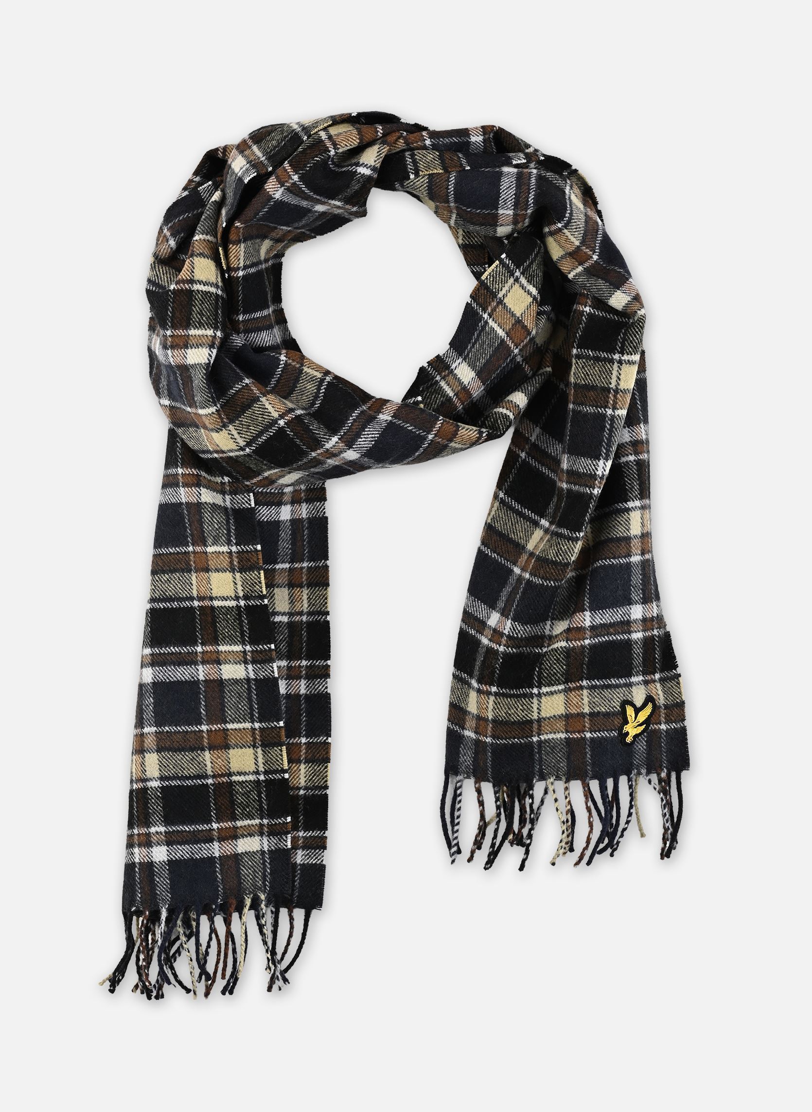 Mutsen Lambswool Blend Scarf And Beanie Set heren blauw Lyle & Scott Mutsen Lambswool Blend Scarf And Beanie Set heren blauw BLUE NIGHT
