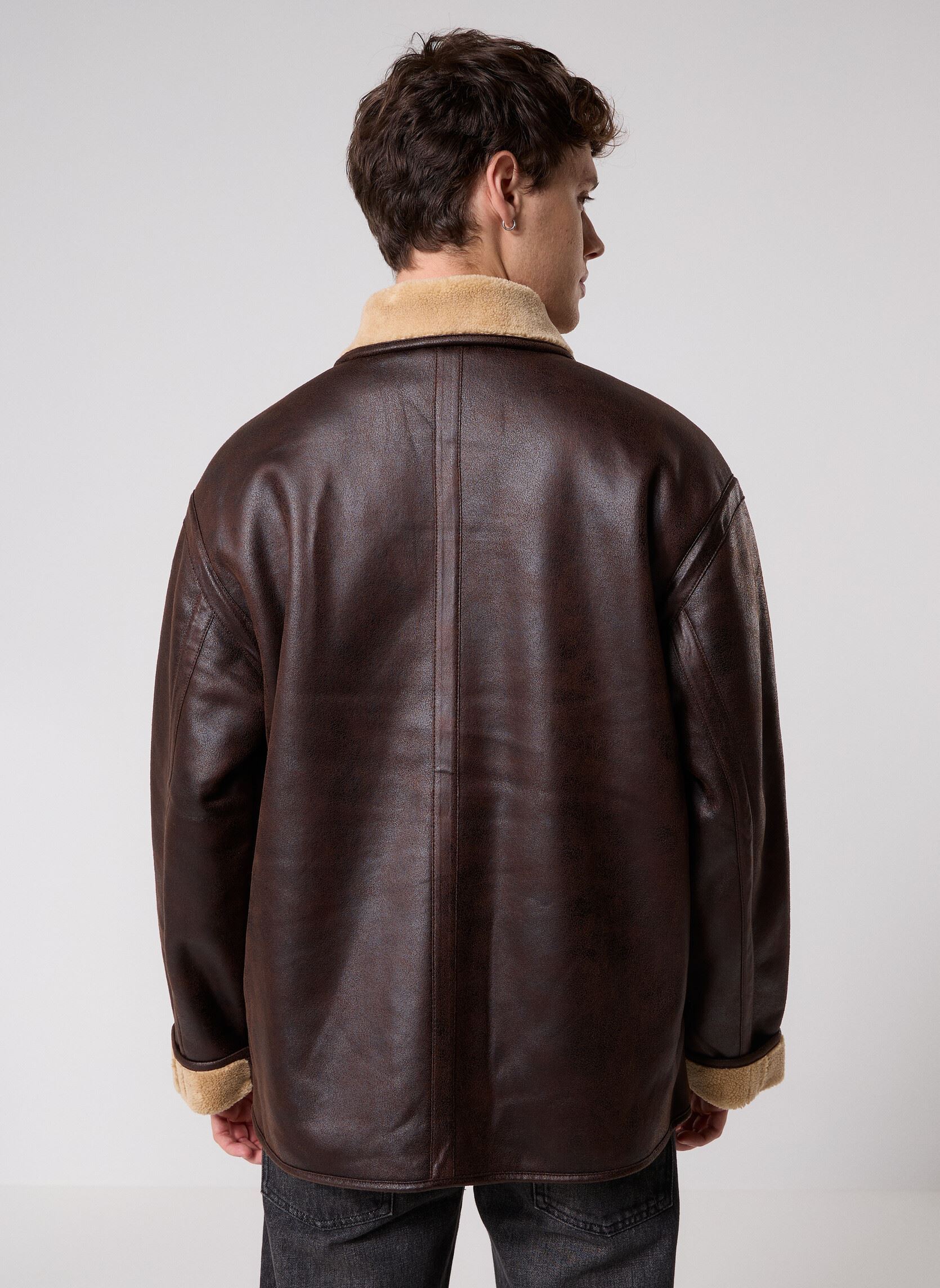 Bomberjacken Shearling Jacket herren braun Lyle & Scott Bomberjacken Shearling Jacket herren braun WHISKEY BROWN