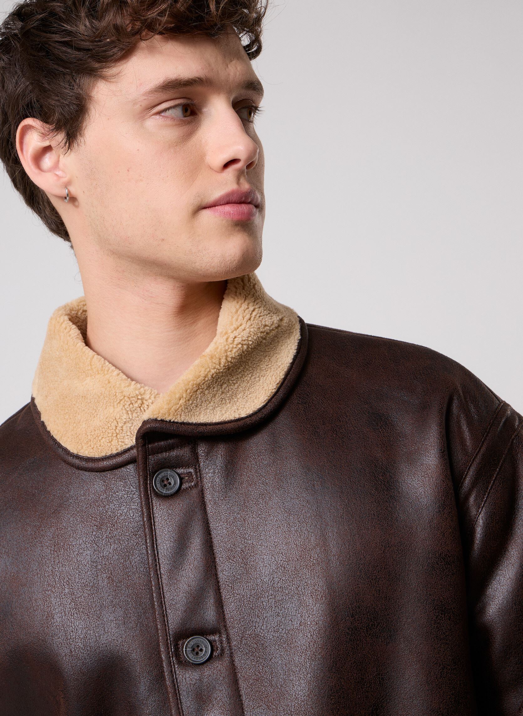 Bomberjacken Shearling Jacket herren braun Lyle & Scott Bomberjacken Shearling Jacket herren braun WHISKEY BROWN