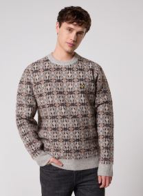 Pulls Brushed Intarsia Crew Neck Jumper homme multicolore