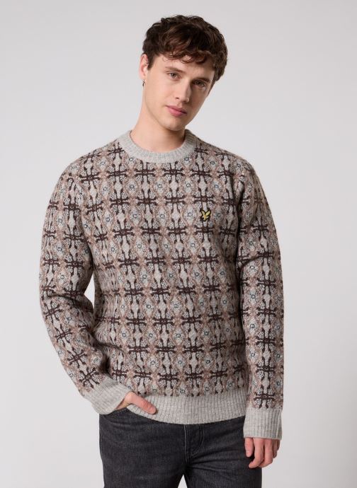 Lyle & Scott Pulls Brushed Intarsia Crew Neck Jumper homme multicolore