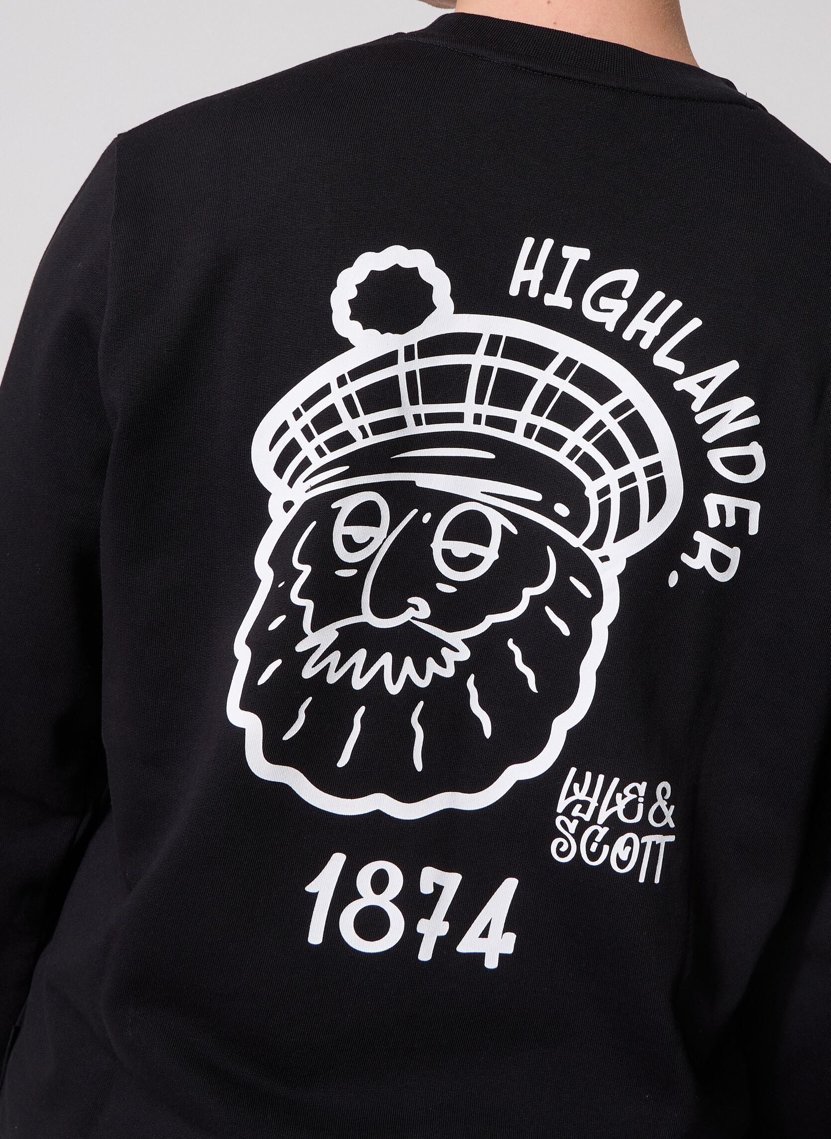 Sweatshirts Highlander Graphic Sweatshirt heren zwart Lyle & Scott Sweatshirts Highlander Graphic Sweatshirt heren zwart JET BLACK