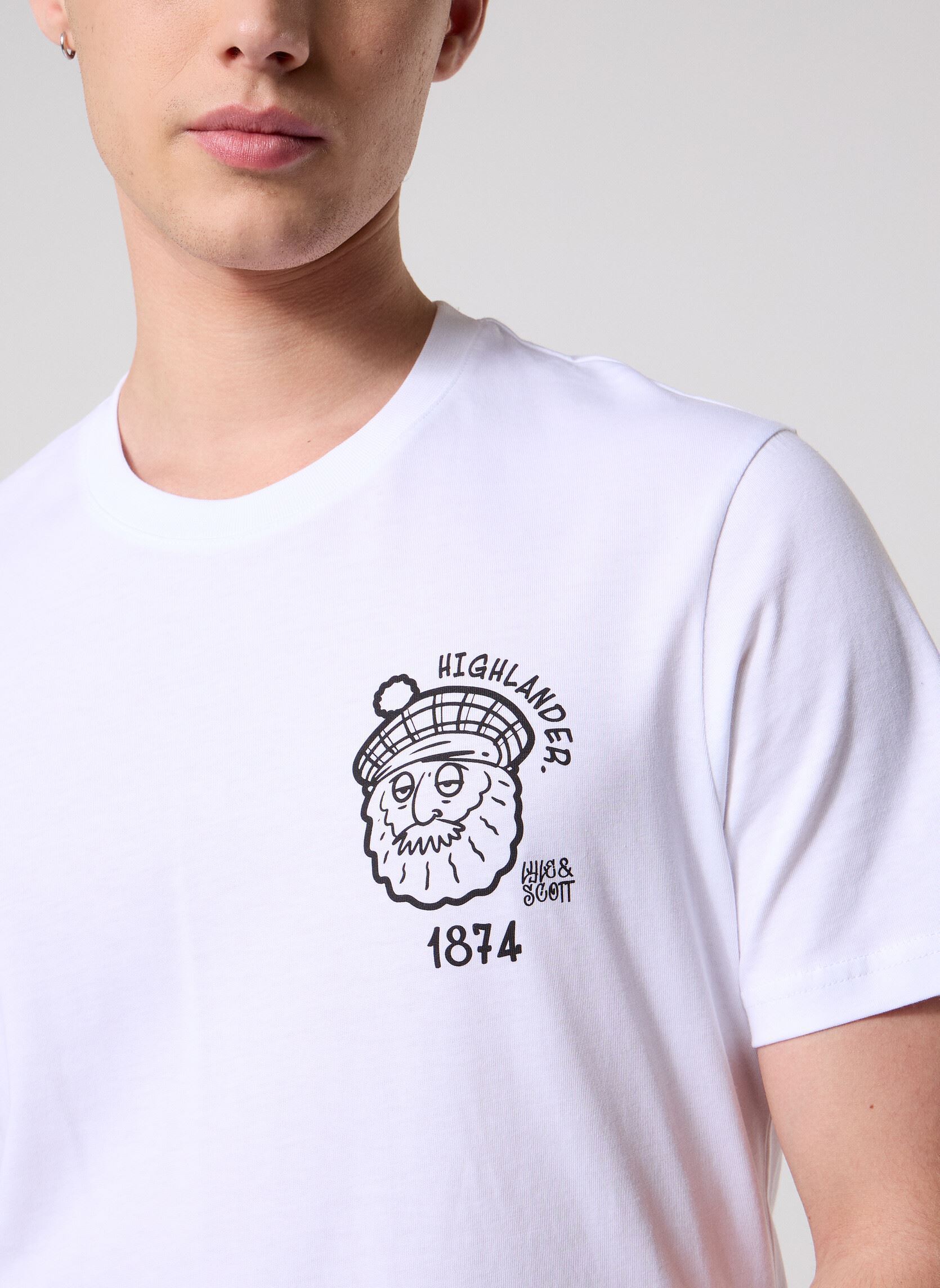T-shirts met korte mouwen Highlander Graphic T-Shirt heren wit Lyle & Scott T-shirts met korte mouwen Highlander Graphic T-Shirt heren wit WHITE