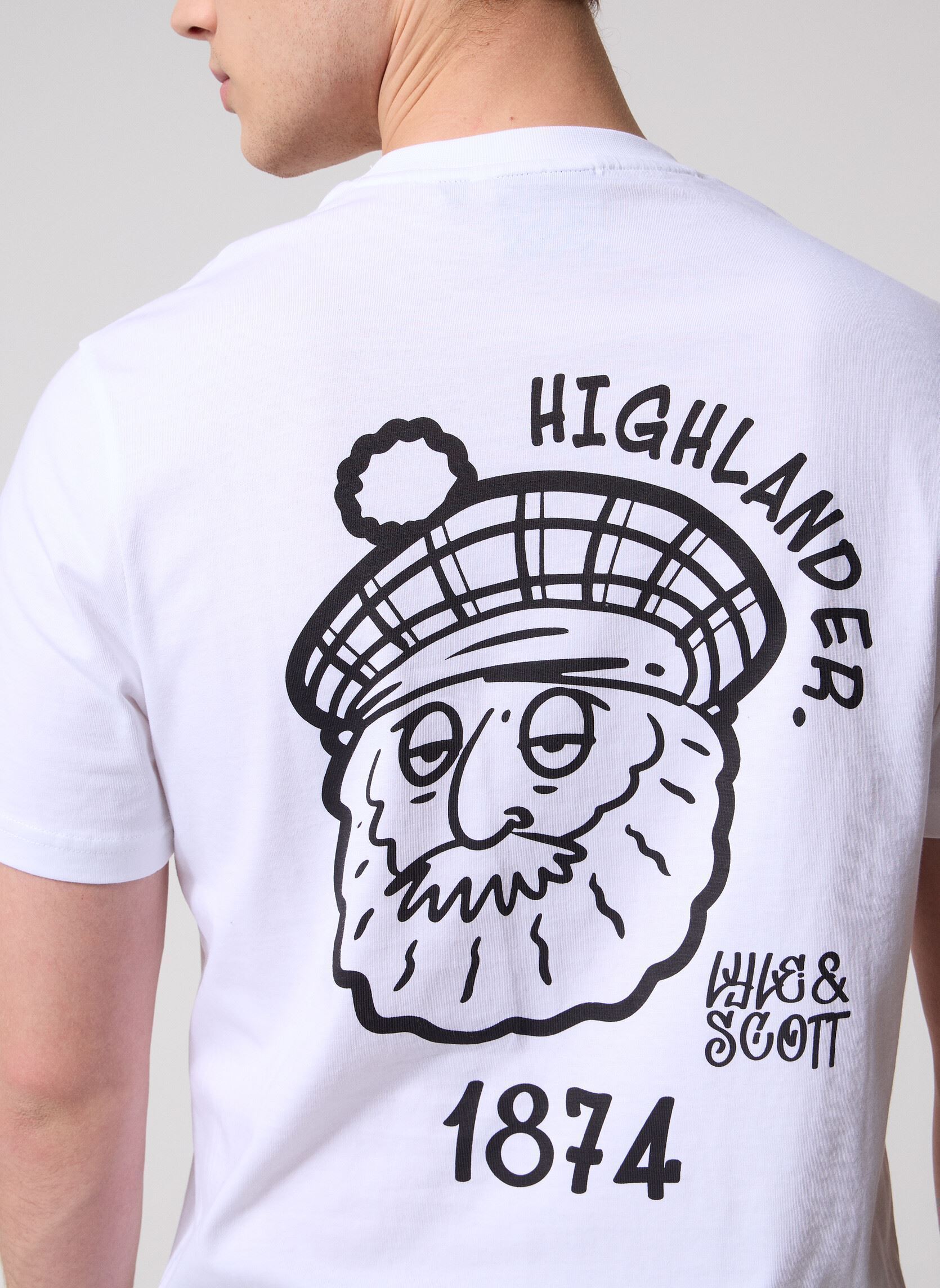 T-shirts met korte mouwen Highlander Graphic T-Shirt heren wit Lyle & Scott T-shirts met korte mouwen Highlander Graphic T-Shirt heren wit WHITE