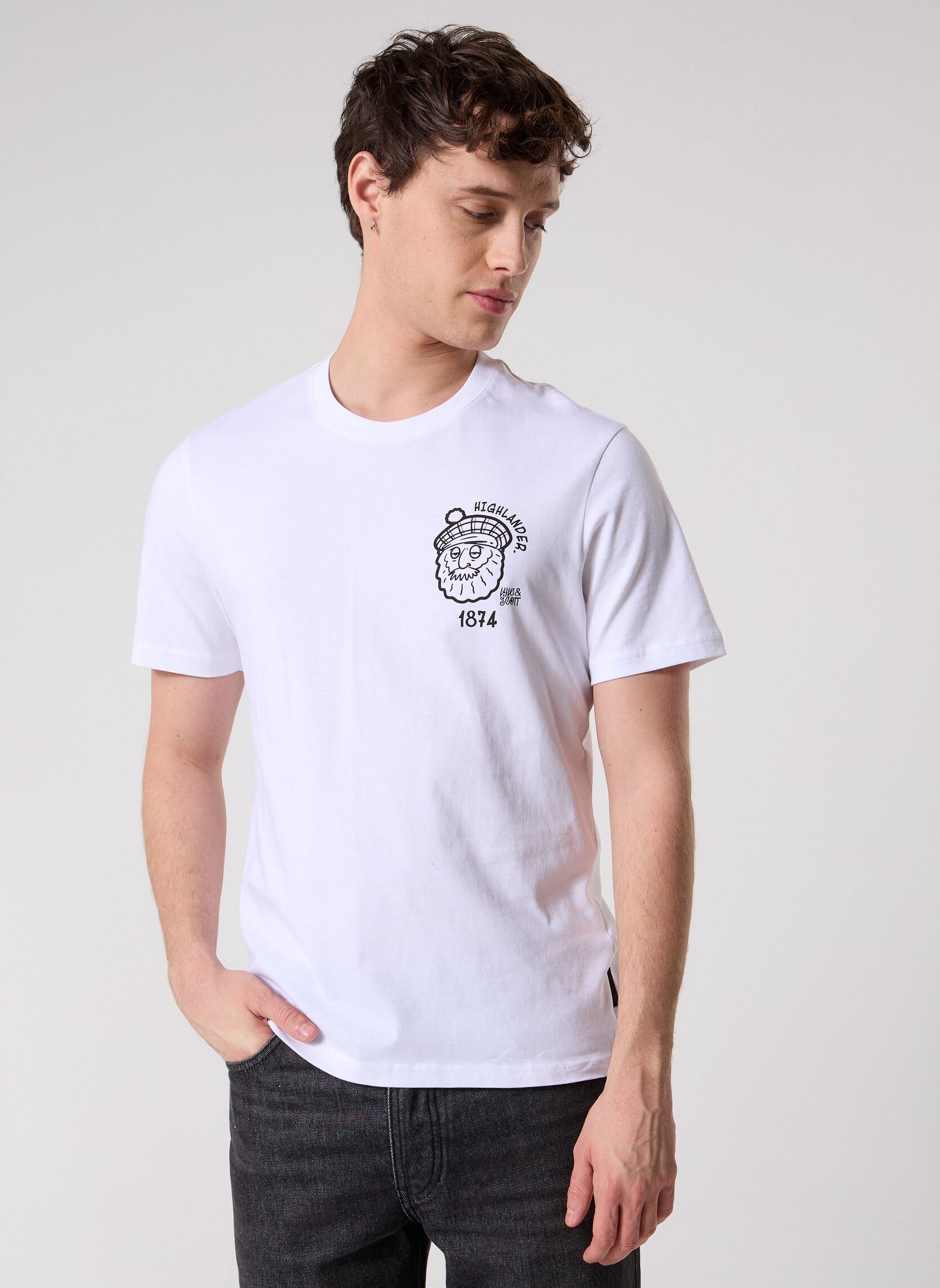 T-shirts met korte mouwen Highlander Graphic T-Shirt heren wit Lyle & Scott T-shirts met korte mouwen Highlander Graphic T-Shirt heren wit WHITE