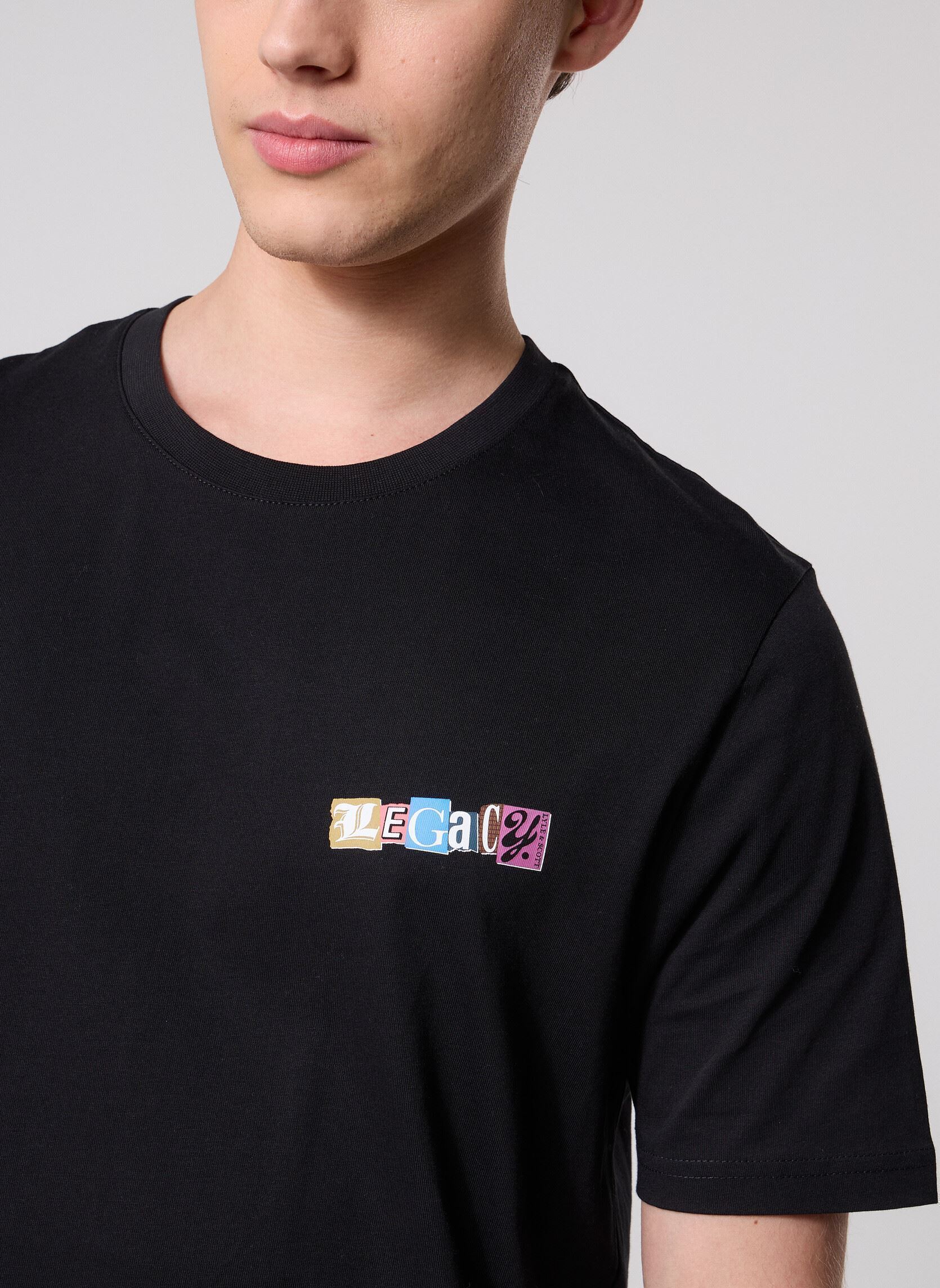Kurzarm-T-Shirts Paper Letters Graphic T-Shirt herren schwarz Lyle & Scott Kurzarm-T-Shirts Paper Letters Graphic T-Shirt herren schwarz JET BLACK