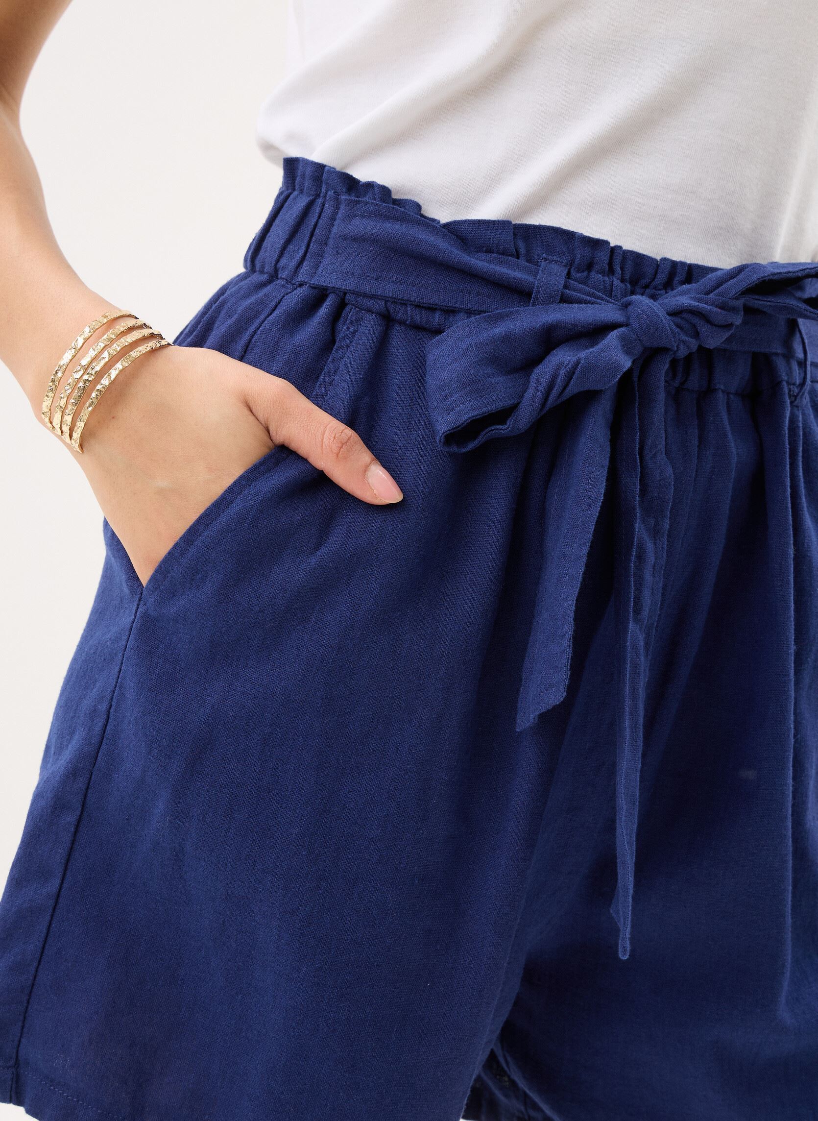 Shorts SHORT-PAPERBAG2 damen blau Georgia Rose Shorts SHORT-PAPERBAG2 damen blau MEDIEVAL BLUE