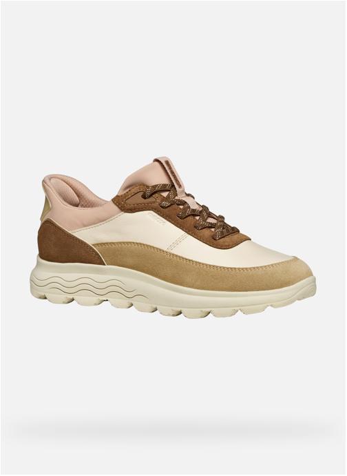 Geox Baskets basses D SPHERICA PLUS femme beige