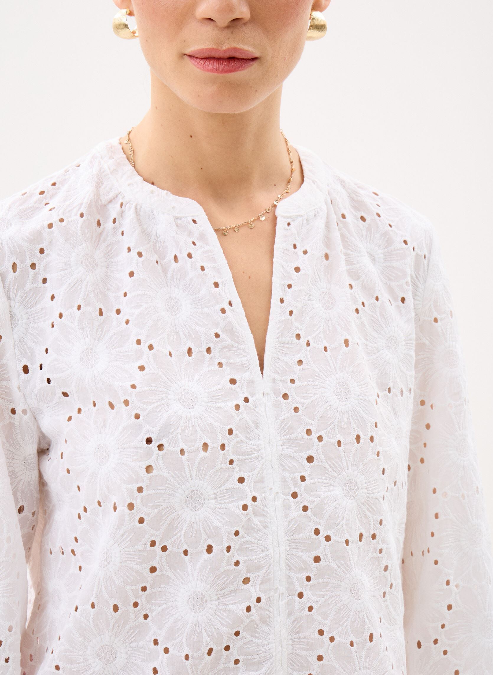 Blouses manches longues CLEMENCE femme blanc Georgia Rose Blouses manches longues CLEMENCE femme blanc LUCENT WHITE