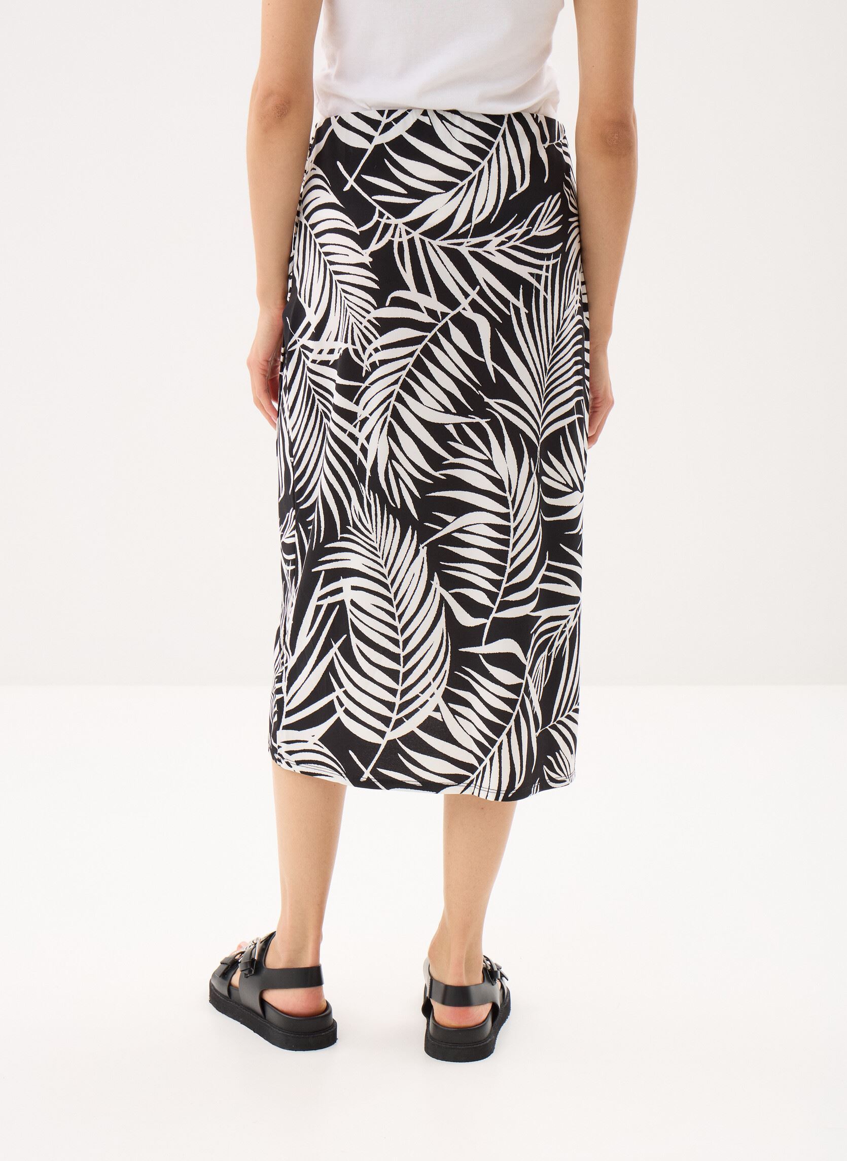 Midi-Röcke JUDRAPE damen schwarz MADE BY Midi-Röcke JUDRAPE damen schwarz IMP_MAXI PALM MOS BICO_NOIR