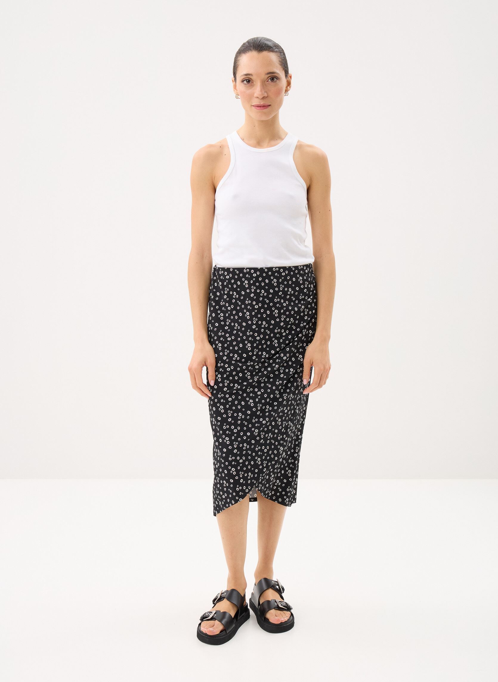 Midi-Röcke JUDRAPE damen schwarz MADE BY Midi-Röcke JUDRAPE damen schwarz IMP_DAISY TRICO_BLACK
