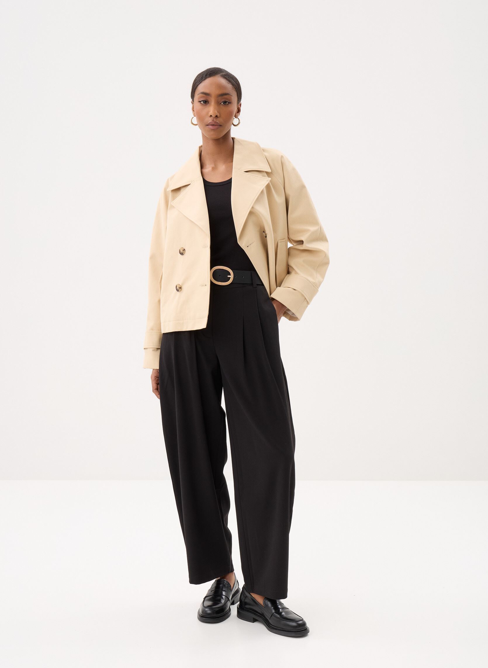 Pantalons larges PANTA-BARREL-CITY femme noir Georgia Rose Pantalons larges PANTA-BARREL-CITY femme noir JET BLACK