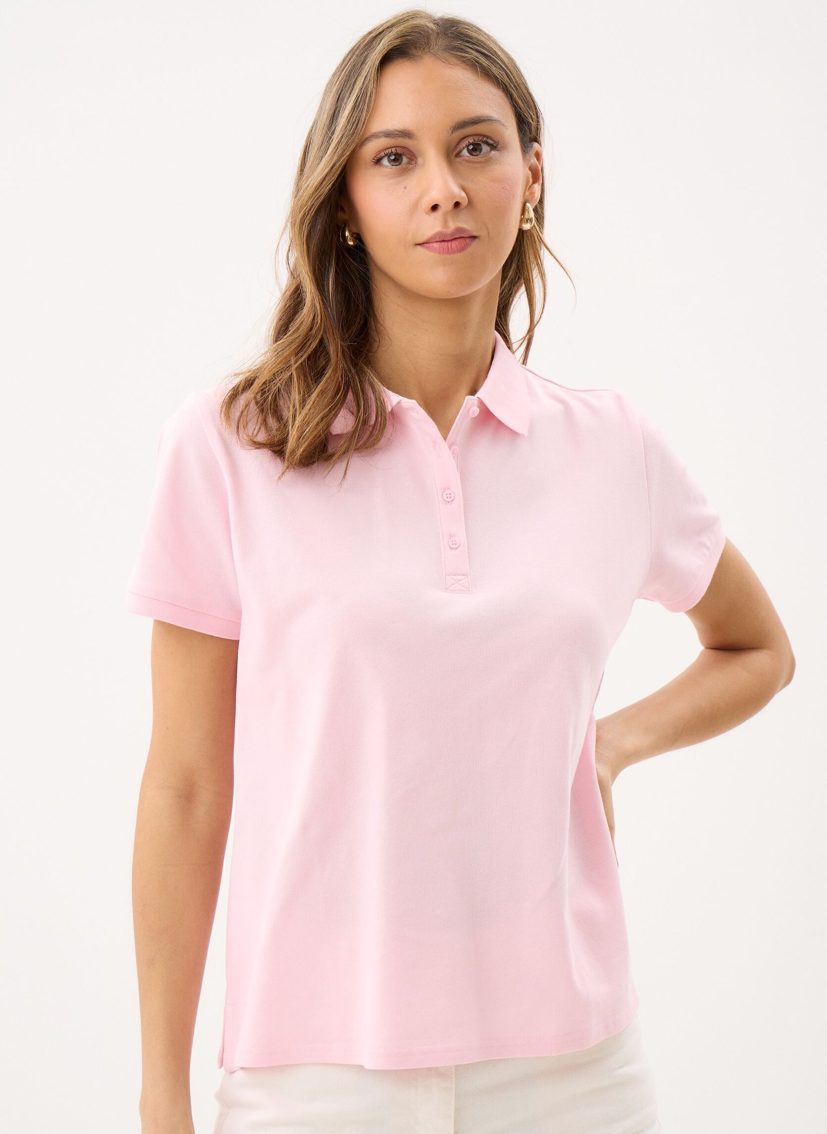 Korte mouwen polo's TPOLA dames roze Georgia Rose Korte mouwen polo's TPOLA dames roze PINK LADY