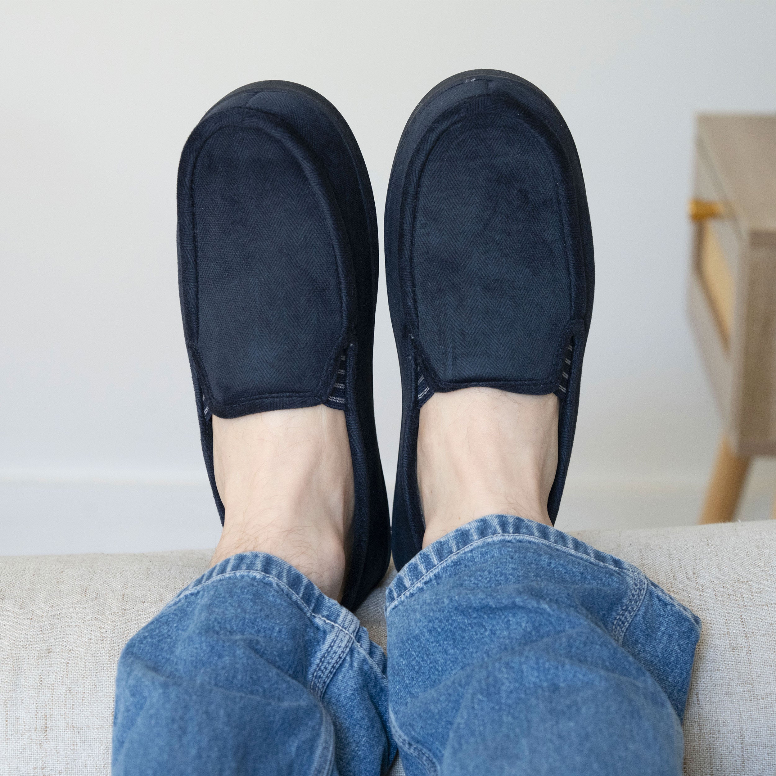 Chaussons Chaussons mocassins Homme Gris/Beige homme bleu Isotoner Chaussons Chaussons mocassins Homme Gris/Beige homme bleu Bleu marine