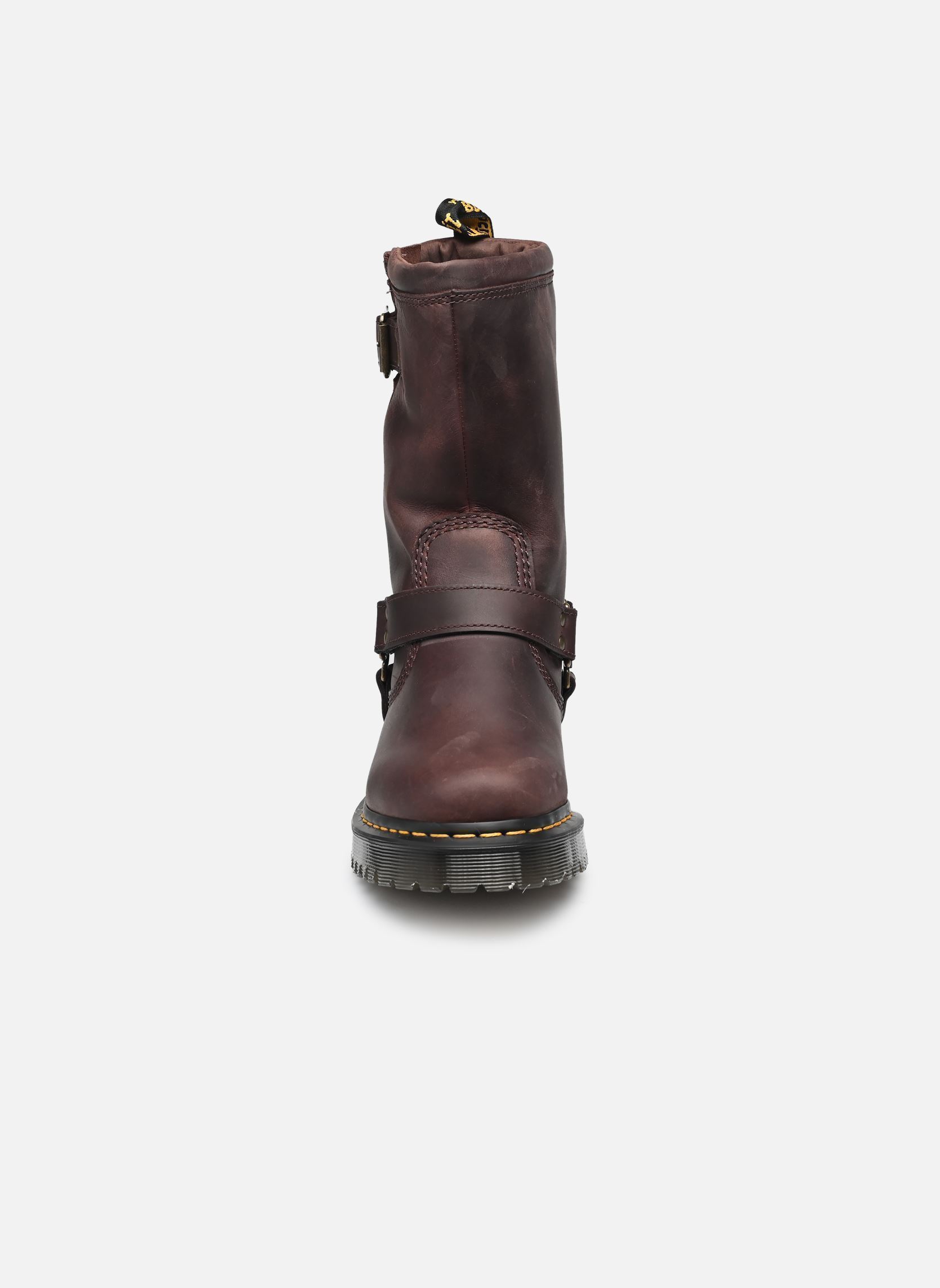 Bottines motardes Anistone Hi femme marron Dr. Martens Bottines motardes Anistone Hi femme marron DARK BROWN BURNISHED WAXY PULL