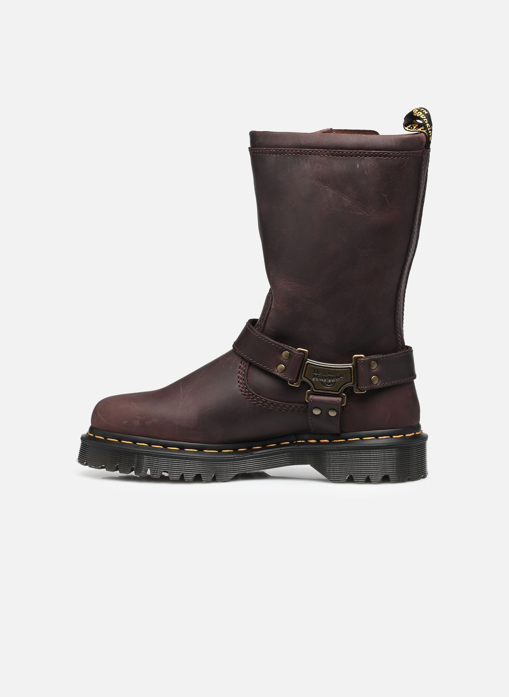 Bottines motardes Anistone Hi femme marron Dr. Martens Bottines motardes Anistone Hi femme marron DARK BROWN BURNISHED WAXY PULL