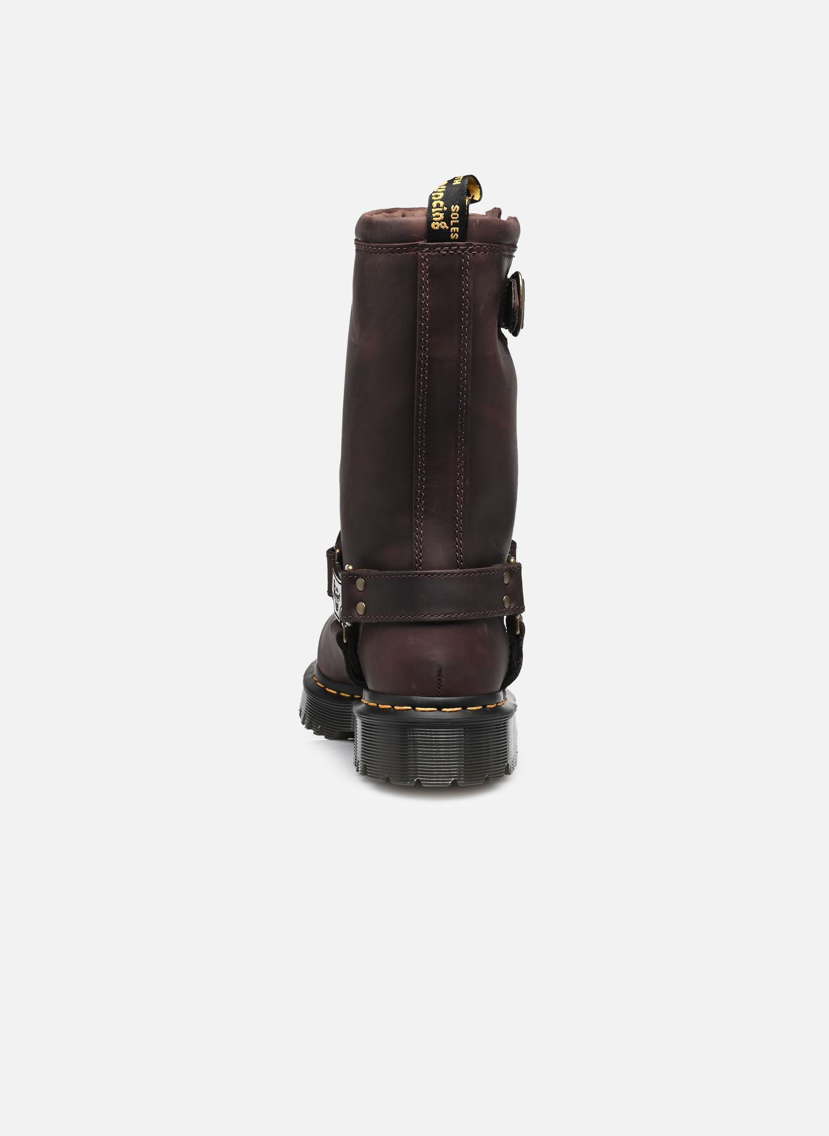 Bottines motardes Anistone Hi femme marron Dr. Martens Bottines motardes Anistone Hi femme marron DARK BROWN BURNISHED WAXY PULL