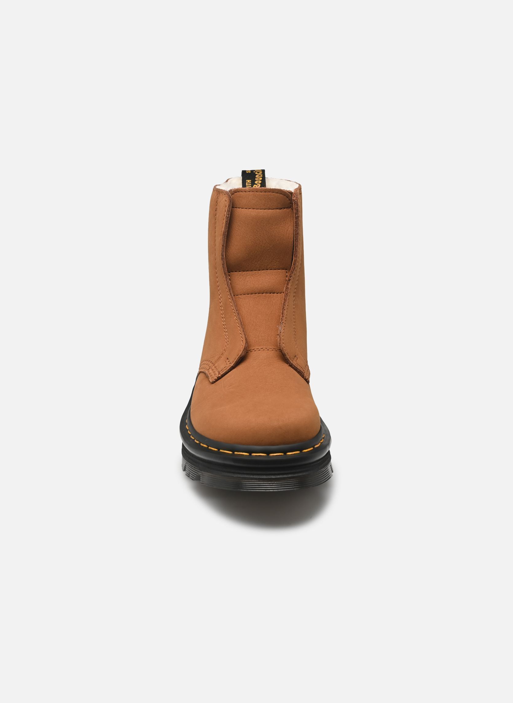 Bottines fourrées Zebzag Laceless Wl femme marron Dr. Martens Bottines fourrées Zebzag Laceless Wl femme marron DESERT BROWN MILLED NUBUCK WP