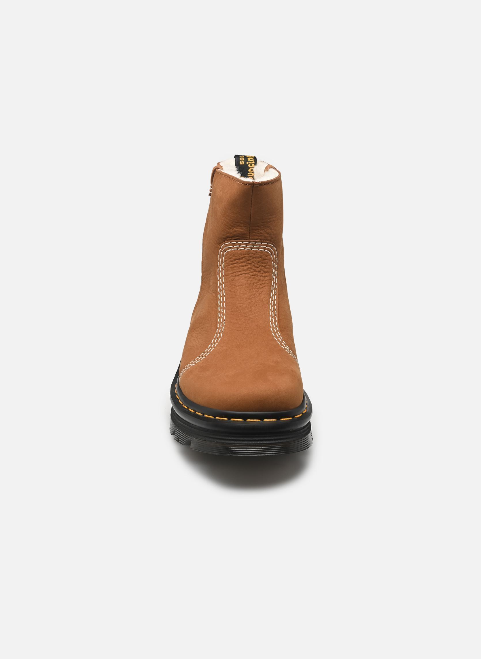Bottines fourrées Zebzag Rigger Wl femme marron Dr. Martens Bottines fourrées Zebzag Rigger Wl femme marron DESERT BROWN MILLED NUBUCK WP
