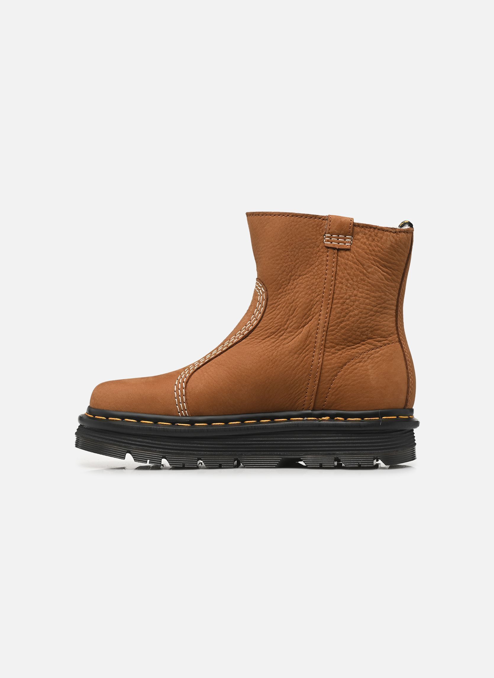 Bottines fourrées Zebzag Rigger Wl femme marron Dr. Martens Bottines fourrées Zebzag Rigger Wl femme marron DESERT BROWN MILLED NUBUCK WP
