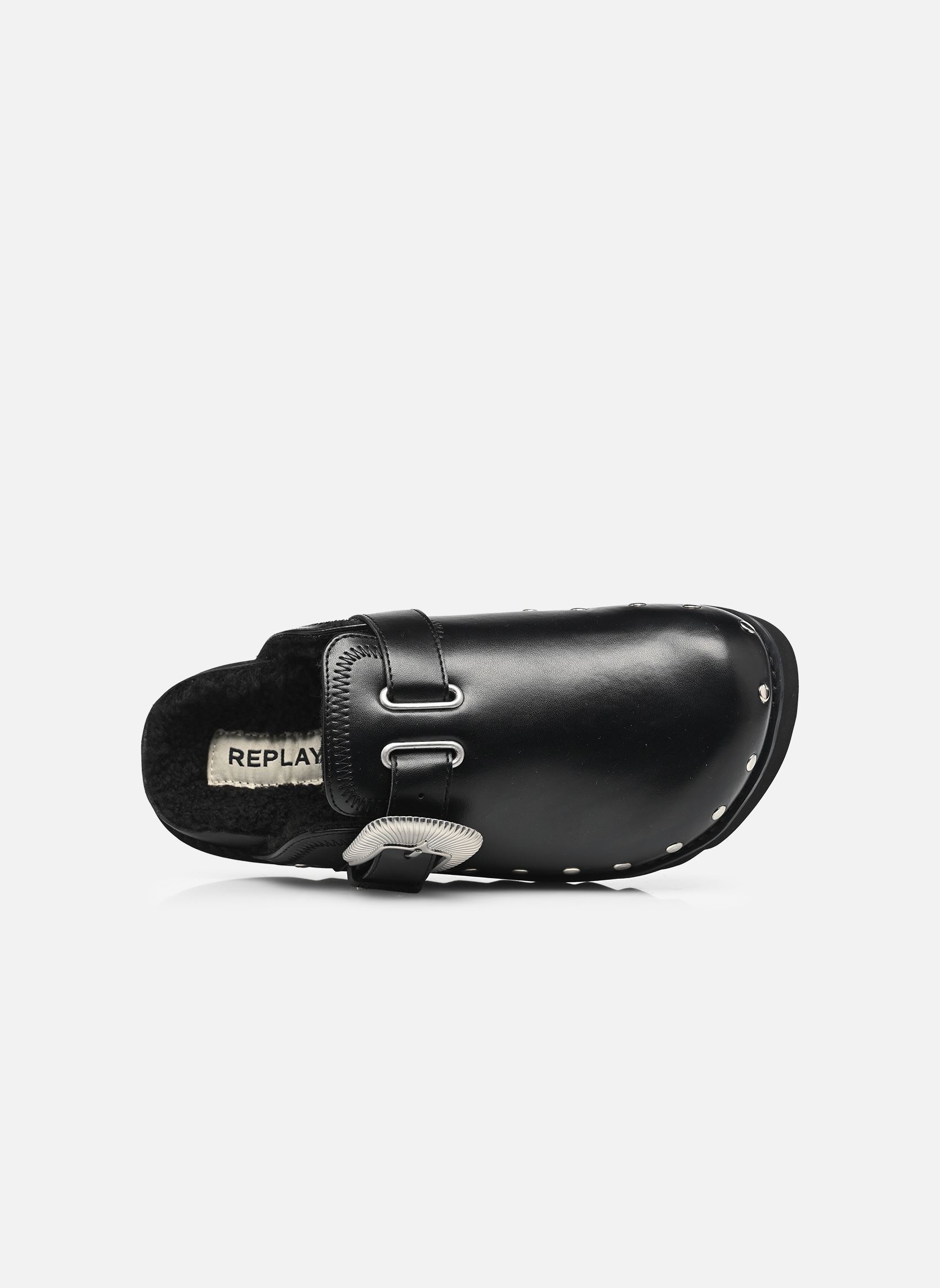 Muilen en klompen Hallan buckle W dames zwart Replay Muilen en klompen Hallan buckle W dames zwart BLACK