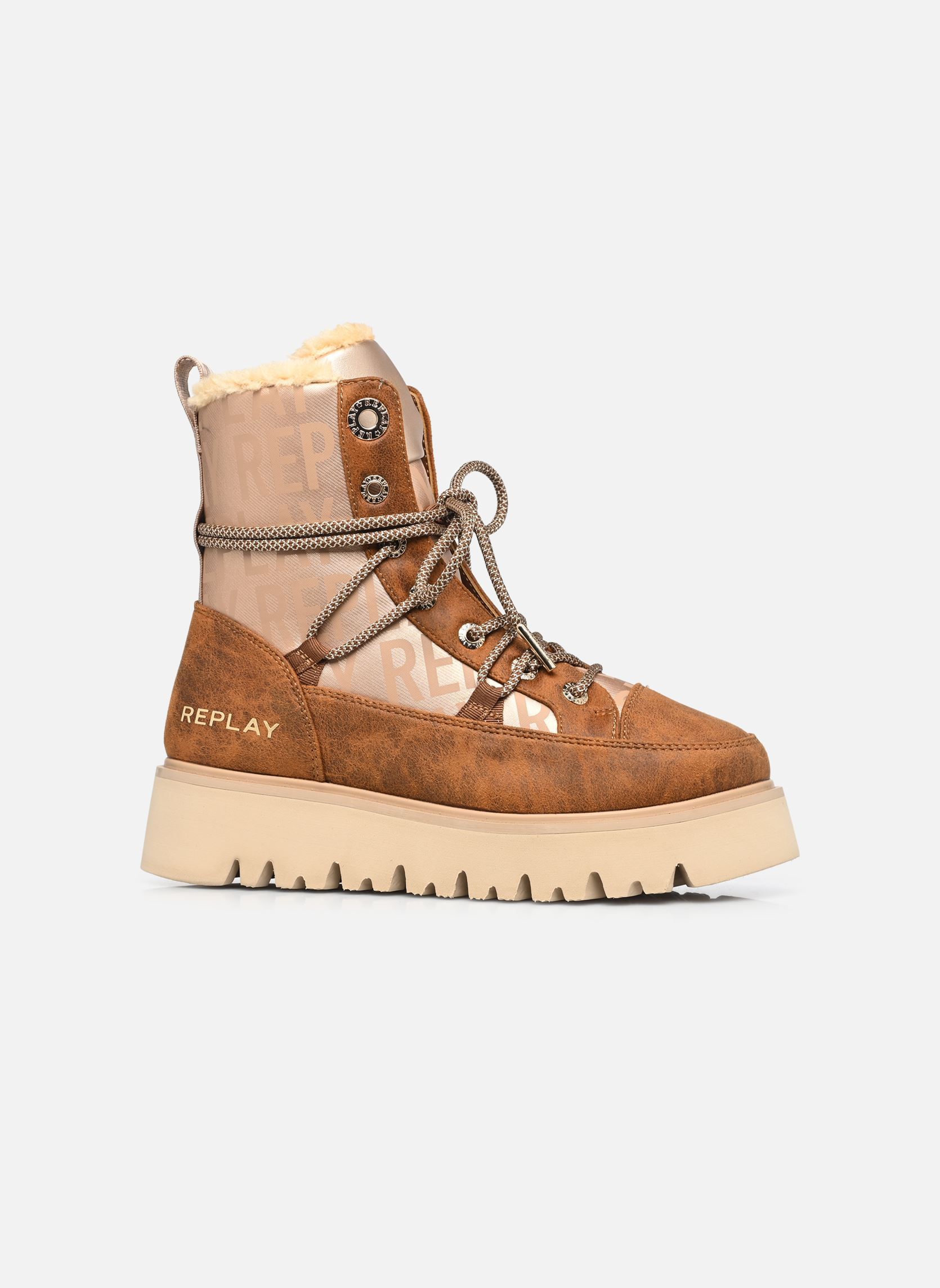 Bottines fourrées Melrose city femme marron Replay Bottines fourrées Melrose city femme marron BROWN