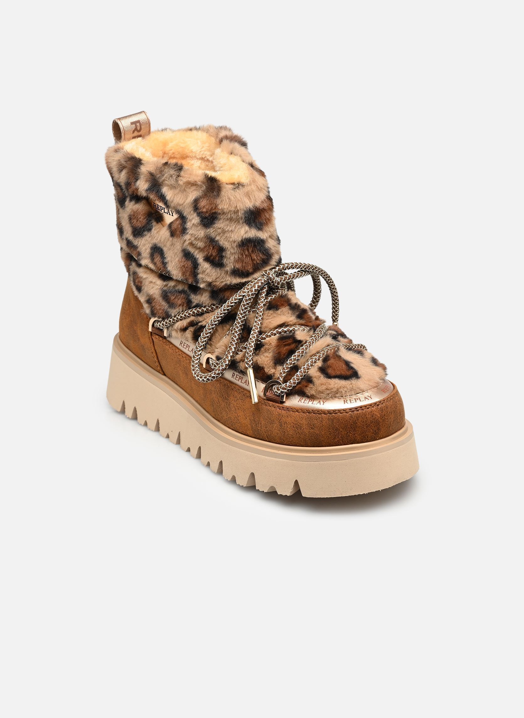 Bottes Replay Melrose swow leo pour Femme