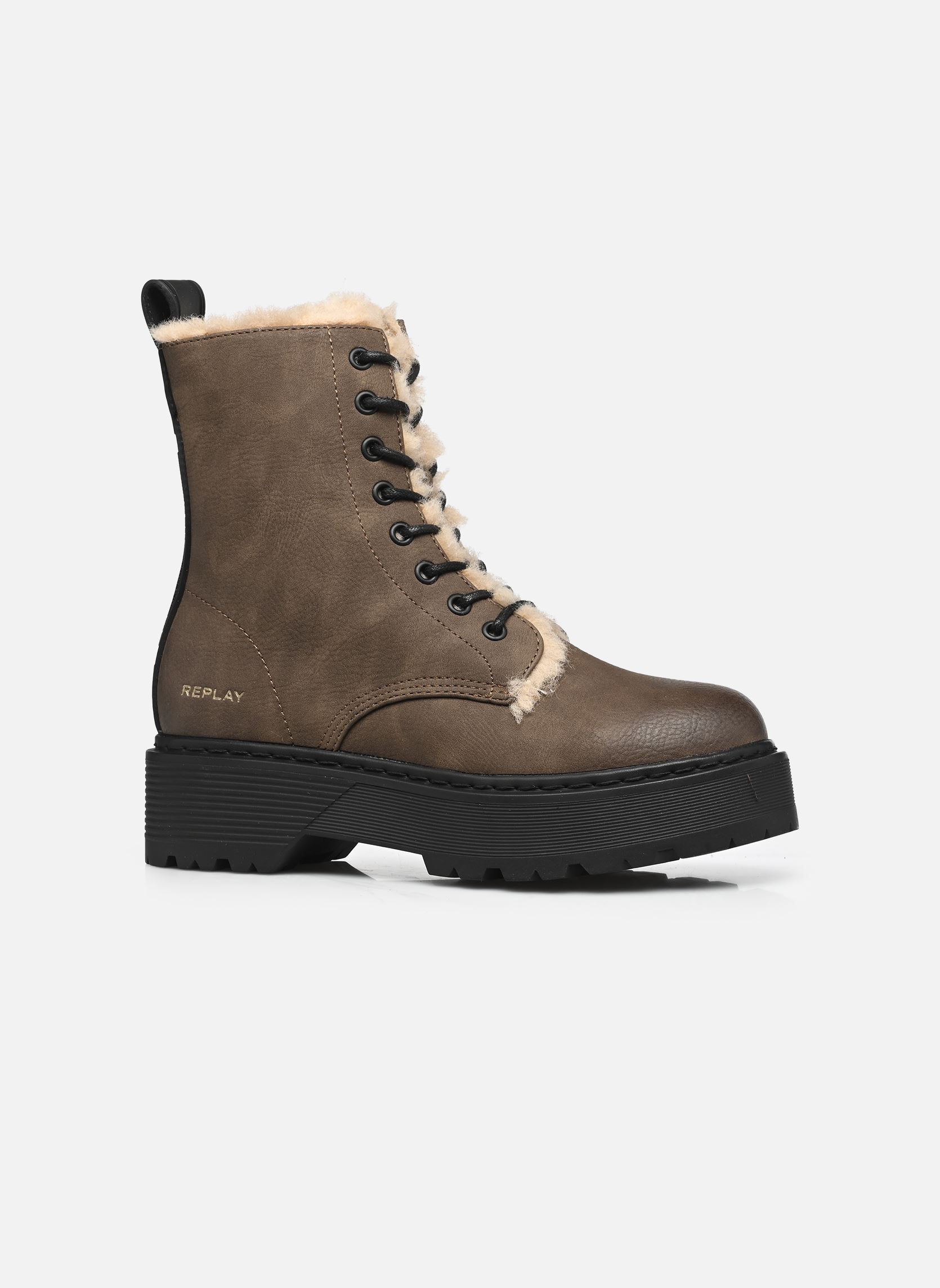 Bottines à lacets Luisa H W femme marron Replay Bottines à lacets Luisa H W femme marron BLACK