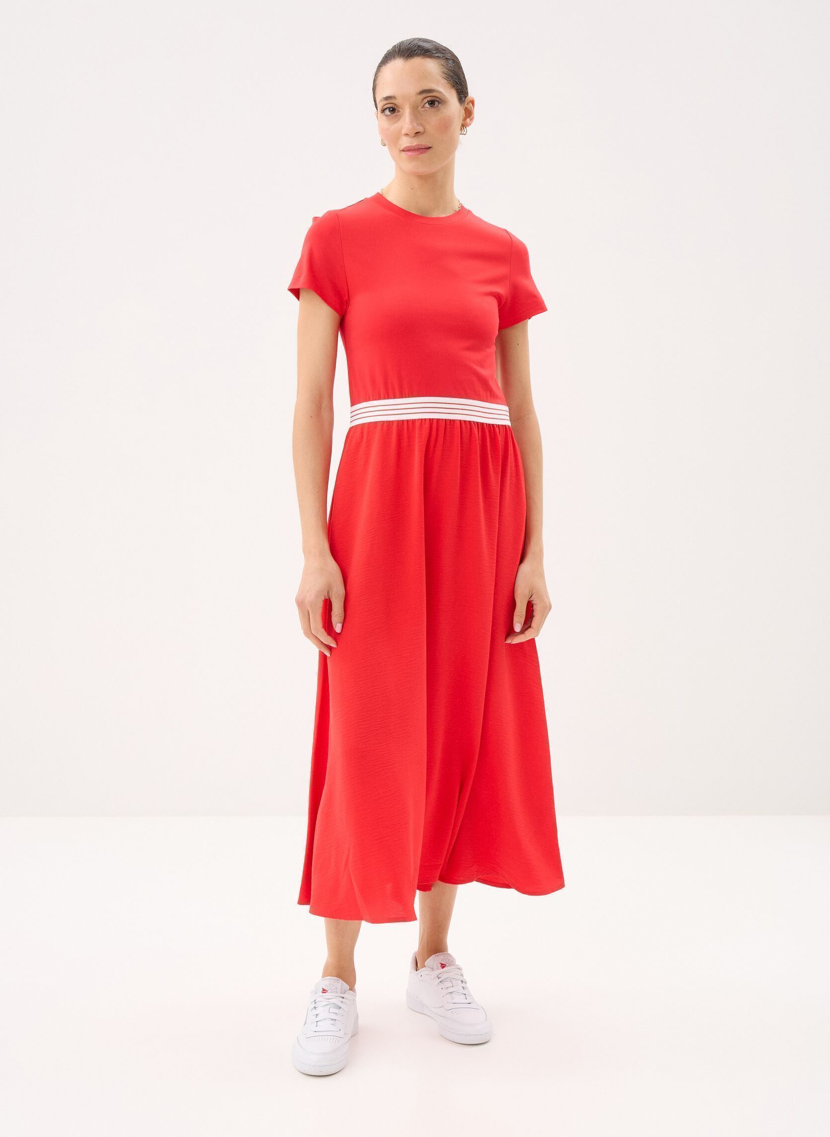 Lange jurken ROBIE dames rood MADE BY Lange jurken ROBIE dames rood FLAME SCARLET