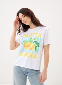 Tee-shirts manches courtes TFOOD femme blanc MADE BY Tee-shirts manches courtes TFOOD femme blanc ART_FRUTTI LEMON_WHITE
