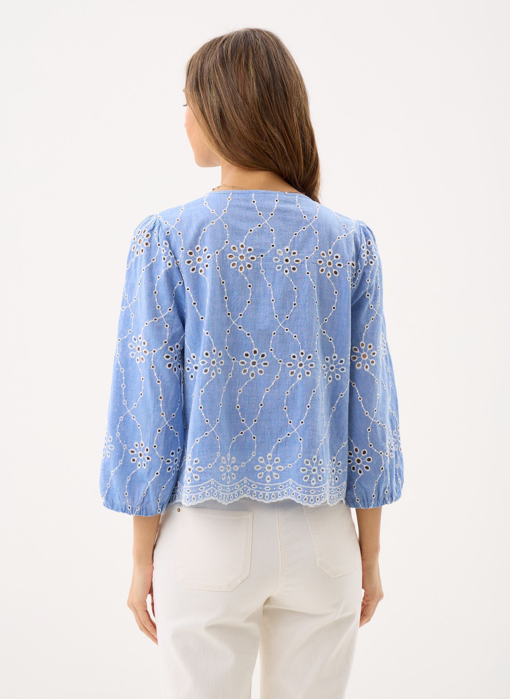 Langarm-Hemden CHEBRODIA damen blau Georgia Rose Langarm-Hemden CHEBRODIA damen blau CHAMBRAY BLUE