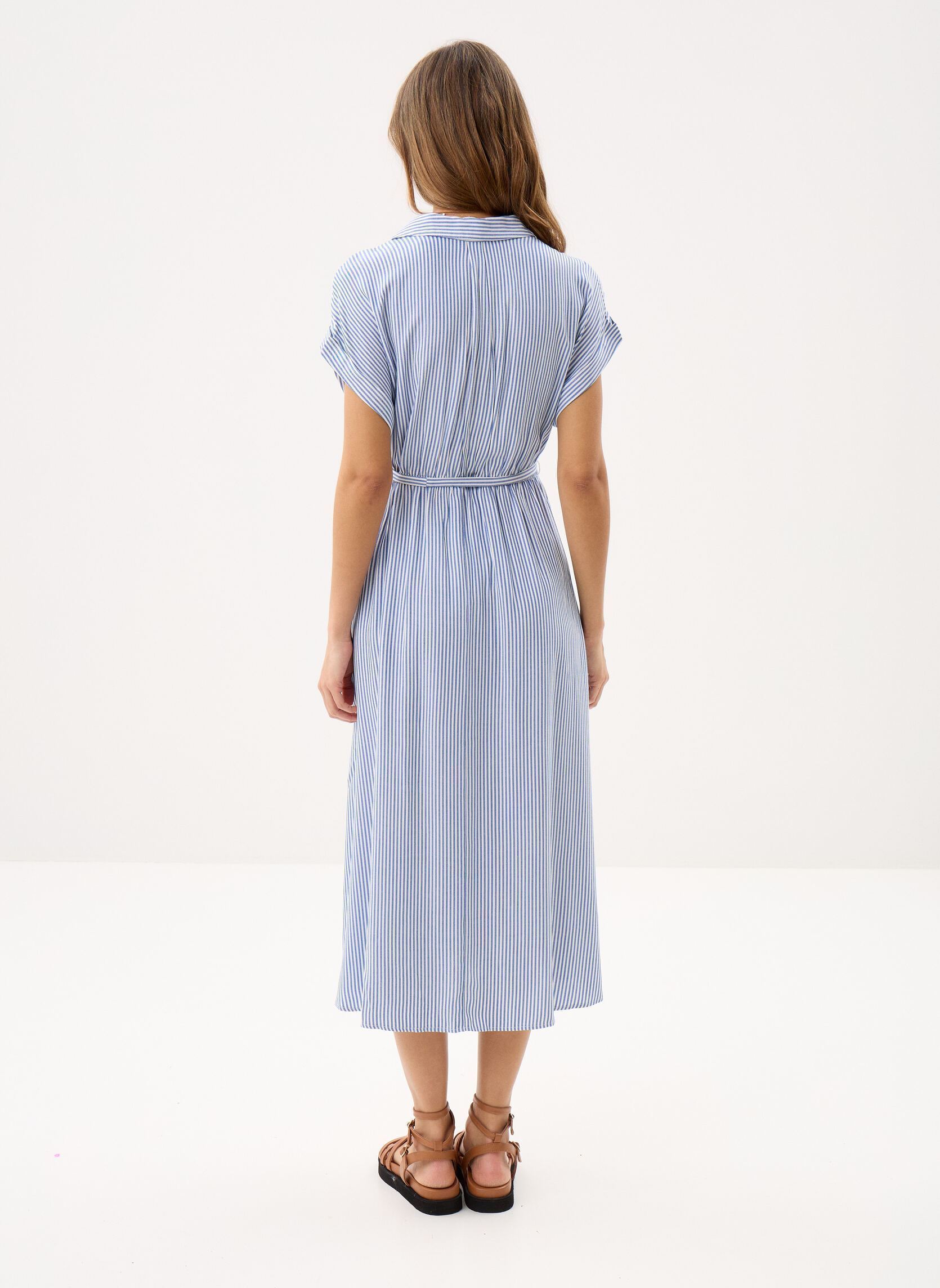 Lange Kleider RAPHAELLE rayé damen blau Georgia Rose Lange Kleider RAPHAELLE rayé damen blau Cloud Dancer