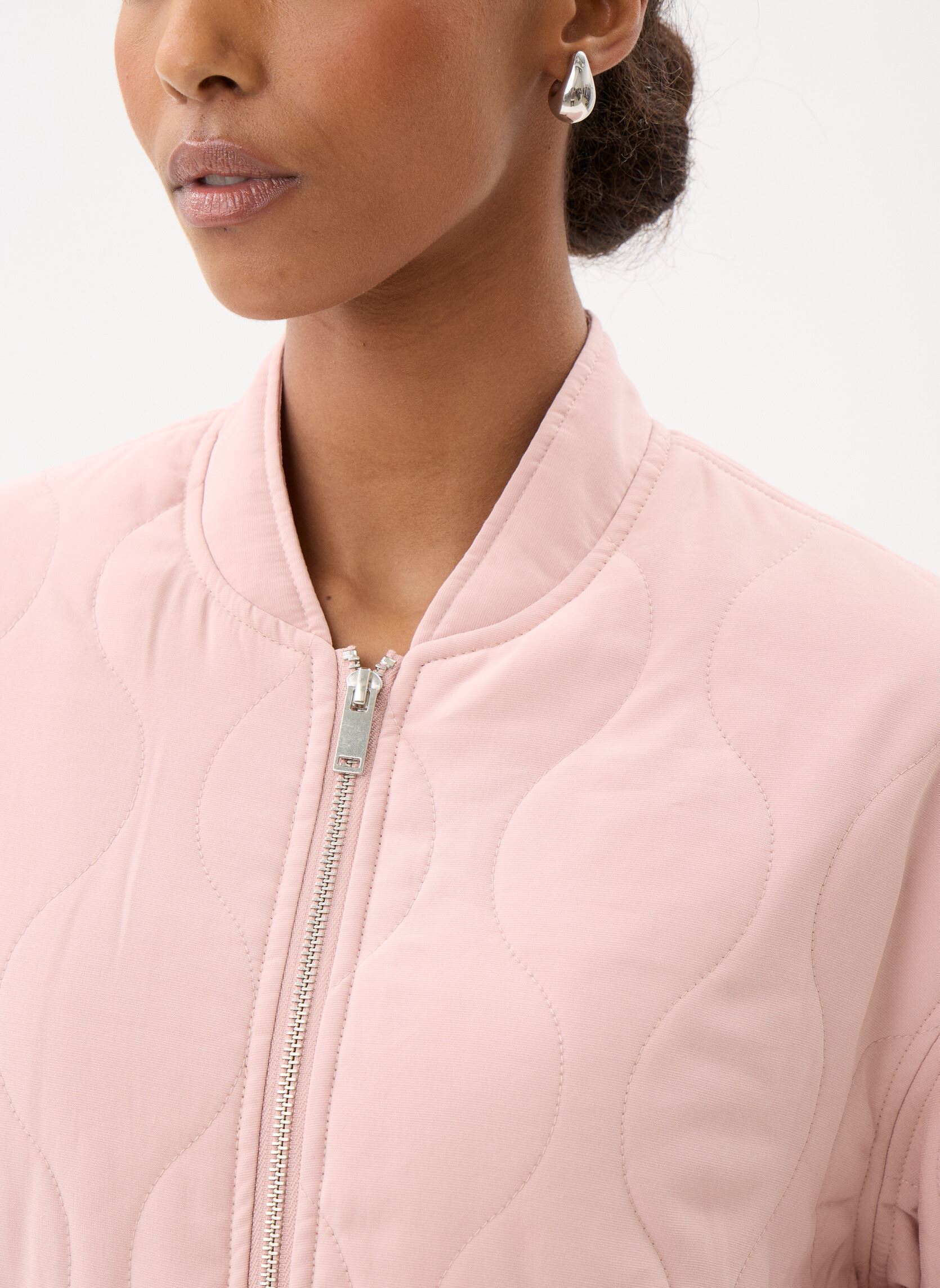 Blousons VESTE-MATELASSEE2 femme rose MADE BY Blousons VESTE-MATELASSEE2 femme rose ADOBE ROSE