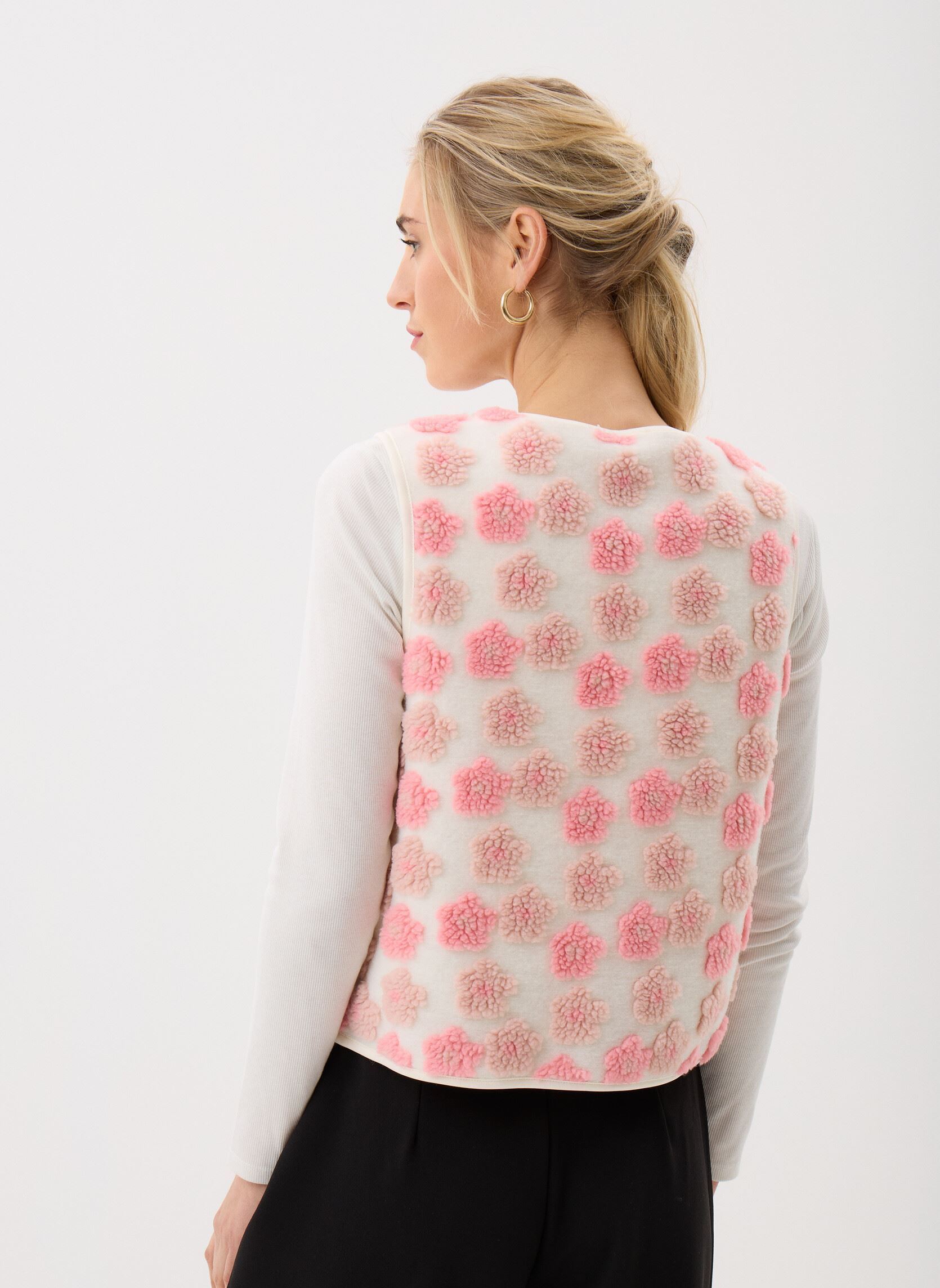 Vesten MSHERPA-FLEURS dames beige MADE BY Vesten MSHERPA-FLEURS dames beige CLOUD DANCER