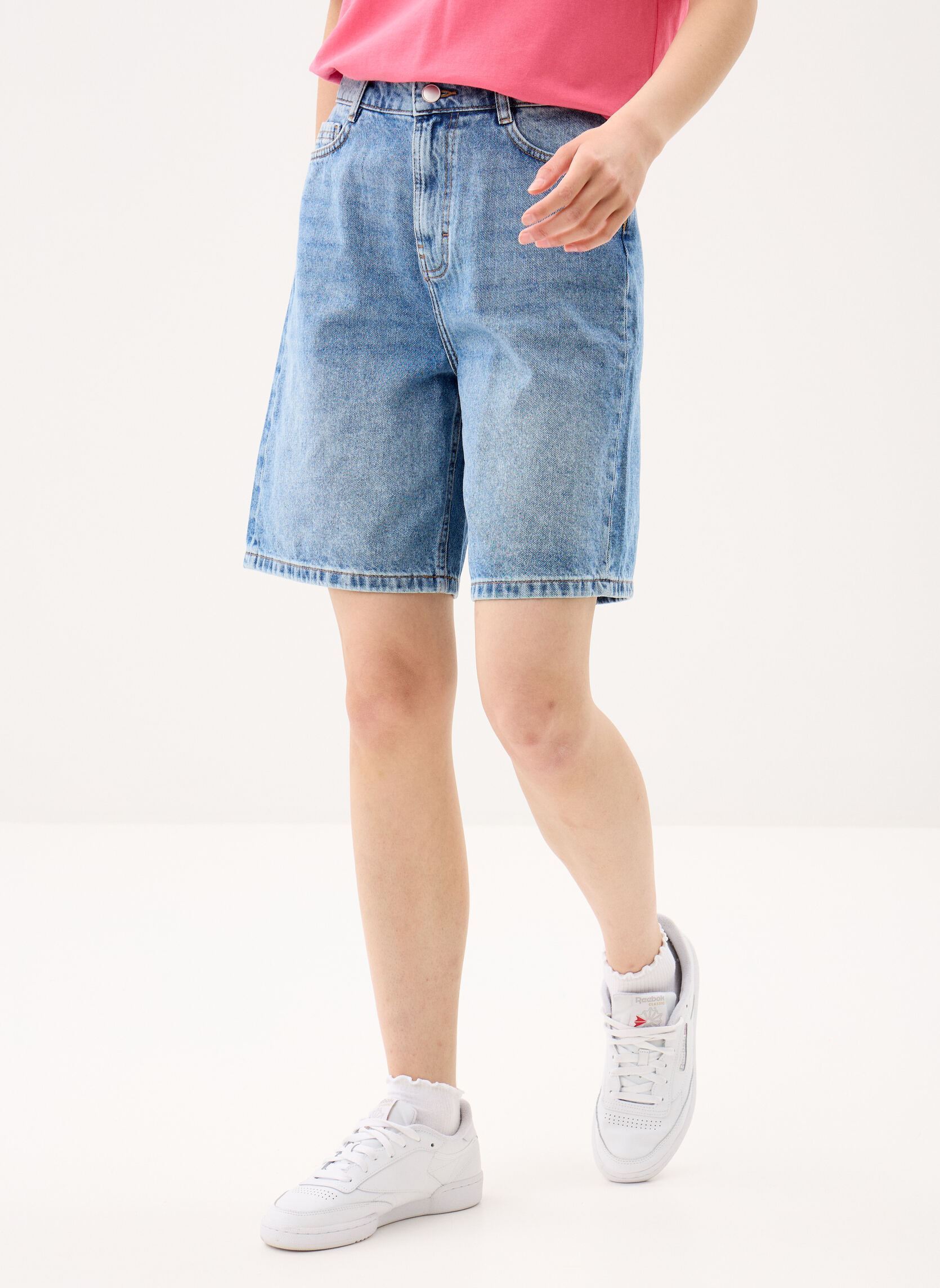 Bermudas SANDRINA2 short denim femme bleu MADE BY Bermudas SANDRINA2 short denim femme bleu DENIM DOUBLE STONE