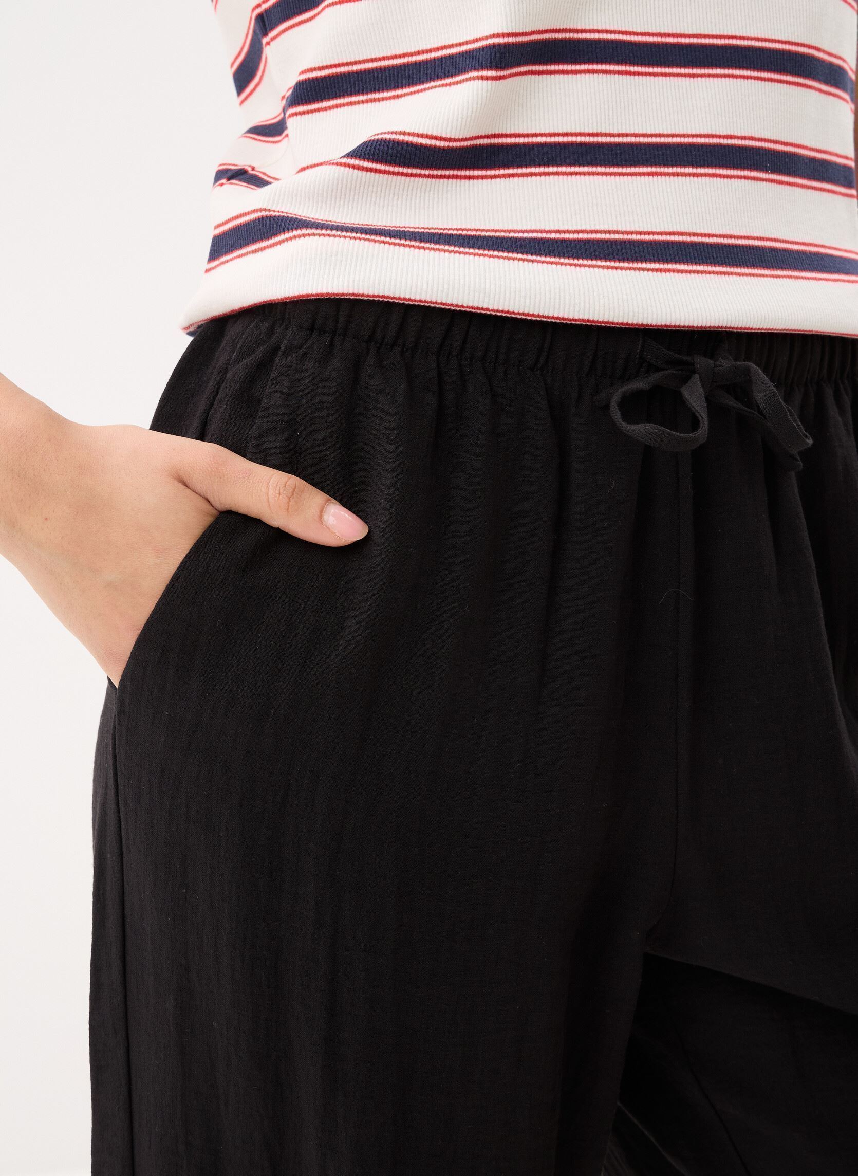 Wijde broeken PANTALON - FLUIDE dames zwart MADE BY Wijde broeken PANTALON - FLUIDE dames zwart Jet black