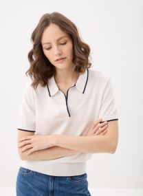 Polos manches courtes TPAOLINA femme blanc