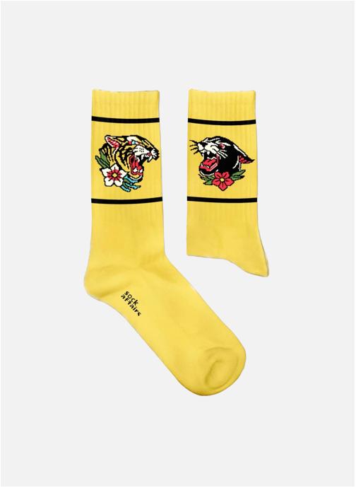 Sock Affairs Chaussettes Chaussettes Sport Sock Affairs Tatouage Tigre & Panthère femme jaune